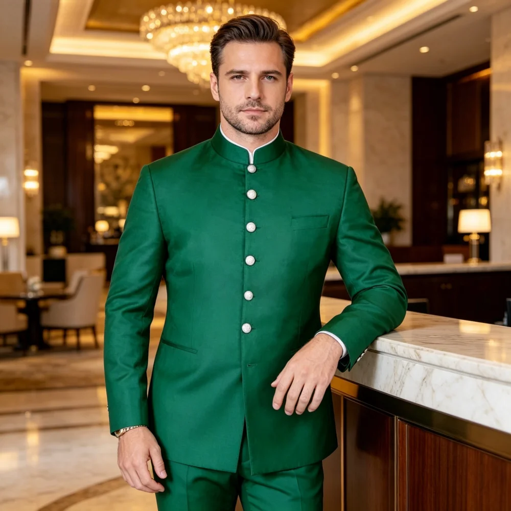 2pcs Blue Formal Wedding Groomsmen Suit Unique Collar Single Breasted Long Blazer And Pants Slim Fit Men's Wear for Ceremony
2pcs Blue Formal Wedding Groomsmen Suit Unique Collar Single Breasted Long Blazer And Pants Slim Fit Men's Wear for Ceremony