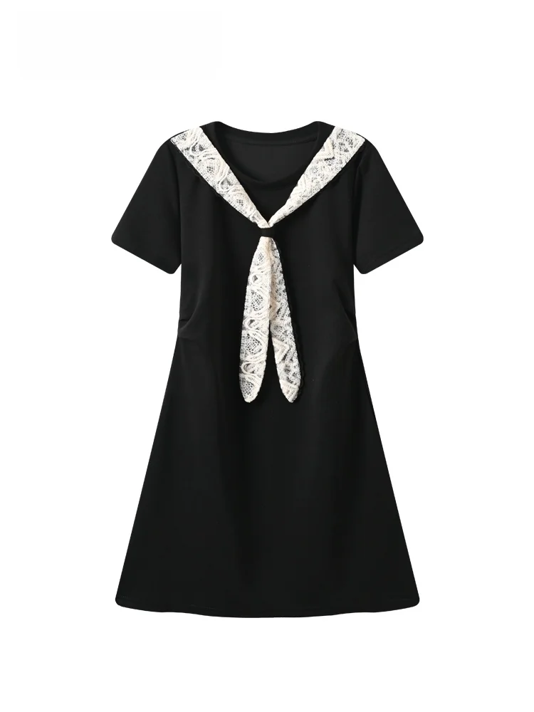 Summer New plus Size Women's Dress CaraCLUB College Style Short Sleeve round Neck Dress Meat Concealing Age Reducing Skirt
Summer New plus Size Women's Dress CaraCLUB College Style Short Sleeve round Neck Dress Meat Concealing Age Reducing Skirt