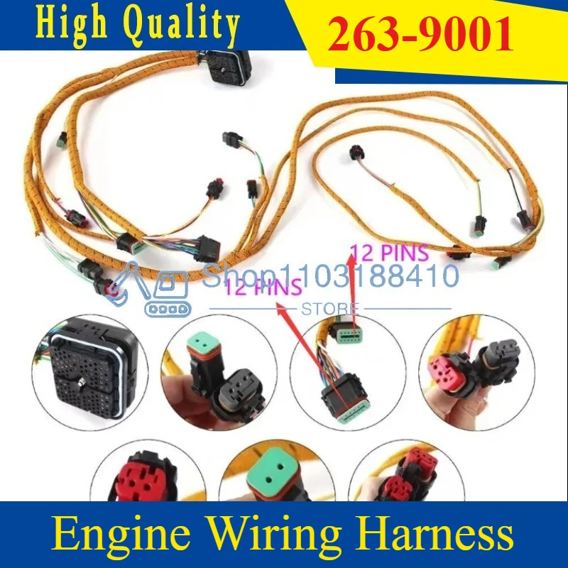 C15 High Quality Engine Wiring Harness 263-9001 2639001 for Caterpilar Truck Cable Connector
C15 High Quality Engine Wiring Harness 263-9001 2639001 for Caterpilar Truck Cable Connector