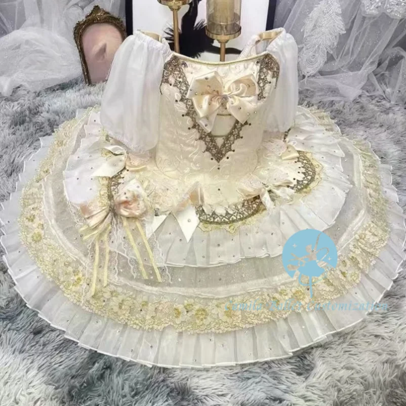 High-end custom milkshake color sleeping beauty fairy doll bow variation FDC ballet performance TUTU skirt adult and children
High-end custom milkshake color sleeping beauty fairy doll bow variation FDC ballet performance TUTU skirt adult and children