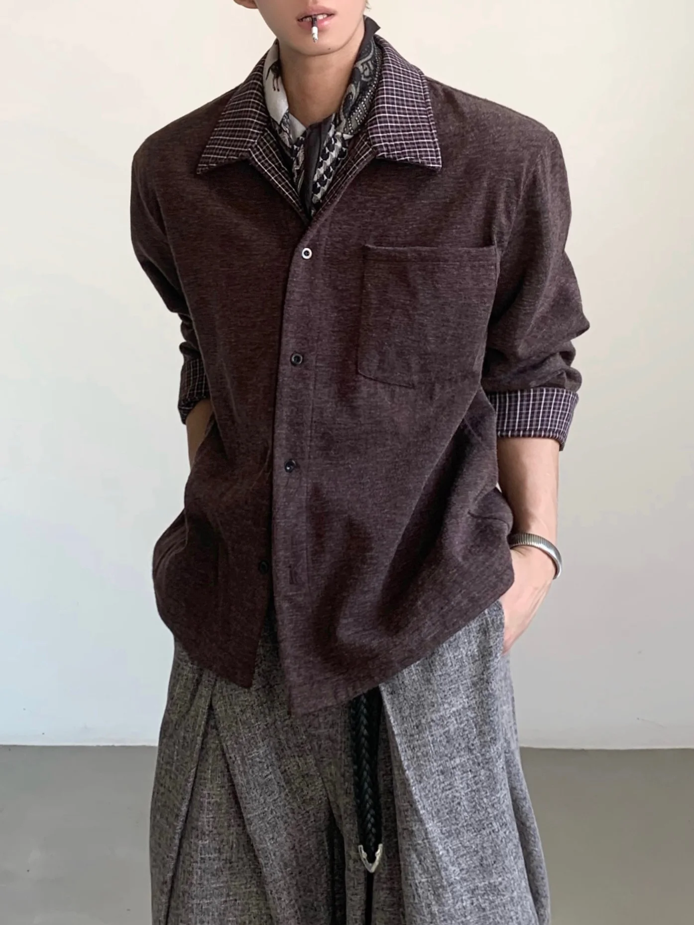 Ace American Retro Plaid Shirt Collar Jacket Men's Casual Outerwear Spring Autumn High Fashion Cool Style Cotton Blend Coat
Ace American Retro Plaid Shirt Collar Jacket Men's Casual Outerwear Spring Autumn High Fashion Cool Style Cotton Blend Coat