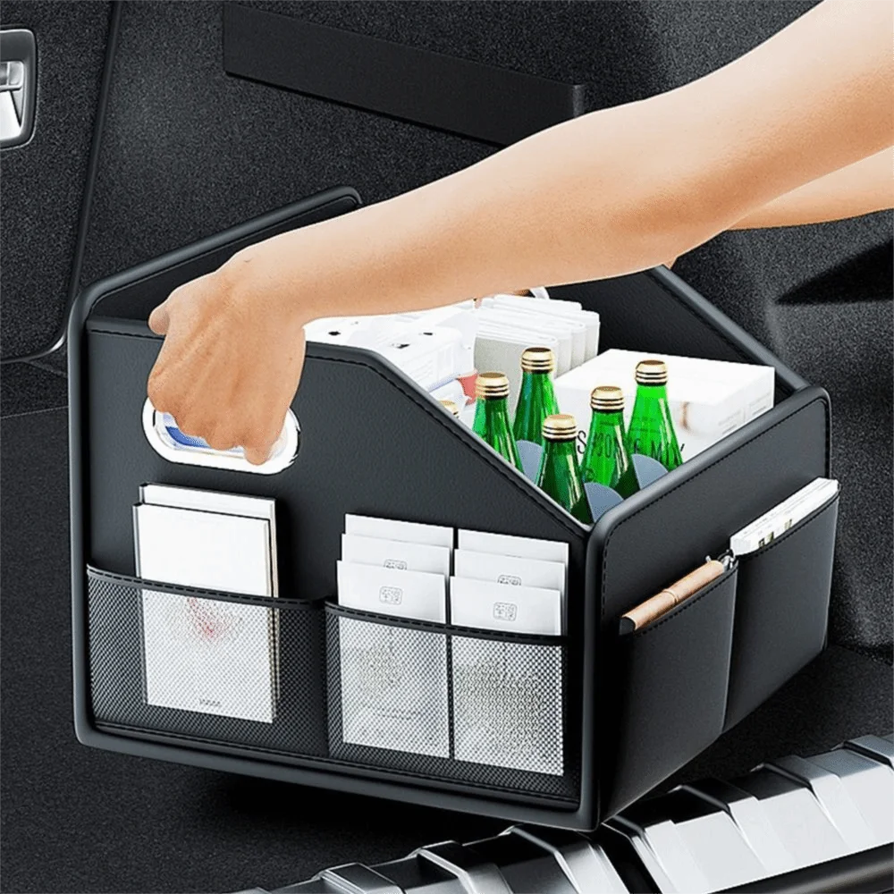Fashion Leather Car Trunk Organizer Large Capacity Waterproof Car Storage Box Durable Portable Backseat Storage Bag
Fashion Leather Car Trunk Organizer Large Capacity Waterproof Car Storage Box Durable Portable Backseat Storage Bag