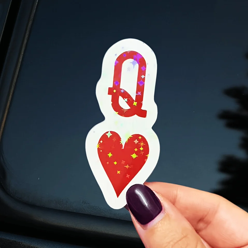 3Pcs/Set Holographic Queen of Hearts Sticker, Waterproof Vinyl Poker Decal for Car Window & Laptop
3Pcs/Set Holographic Queen of Hearts Sticker, Waterproof Vinyl Poker Decal for Car Window & Laptop