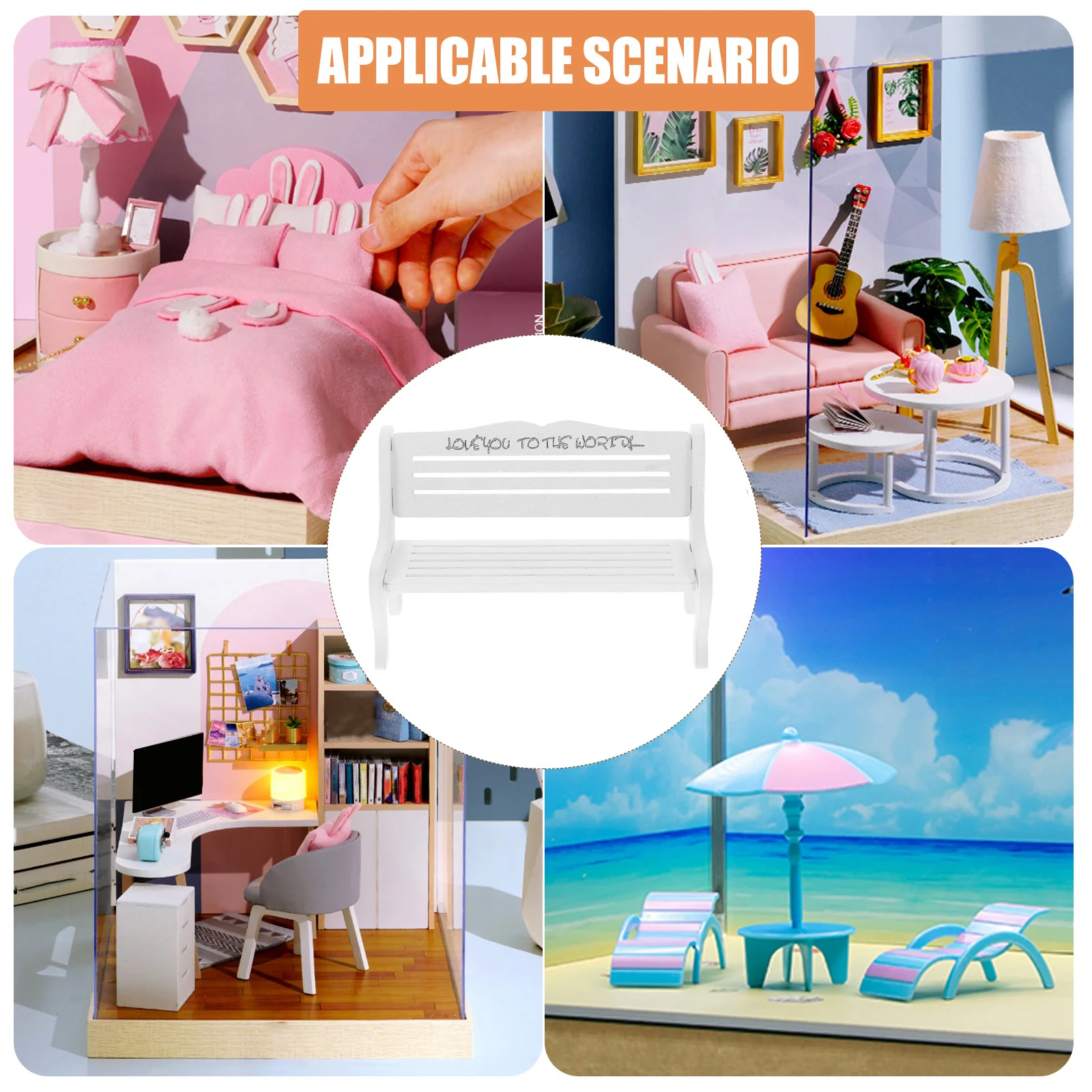 Mini Wooden Bench Safe Light Wear Resistant Vintage Small Park Bench Miniature Furniture Display Stand for Garden Scene
Mini Wooden Bench Safe Light Wear Resistant Vintage Small Park Bench Miniature Furniture Display Stand for Garden Scene