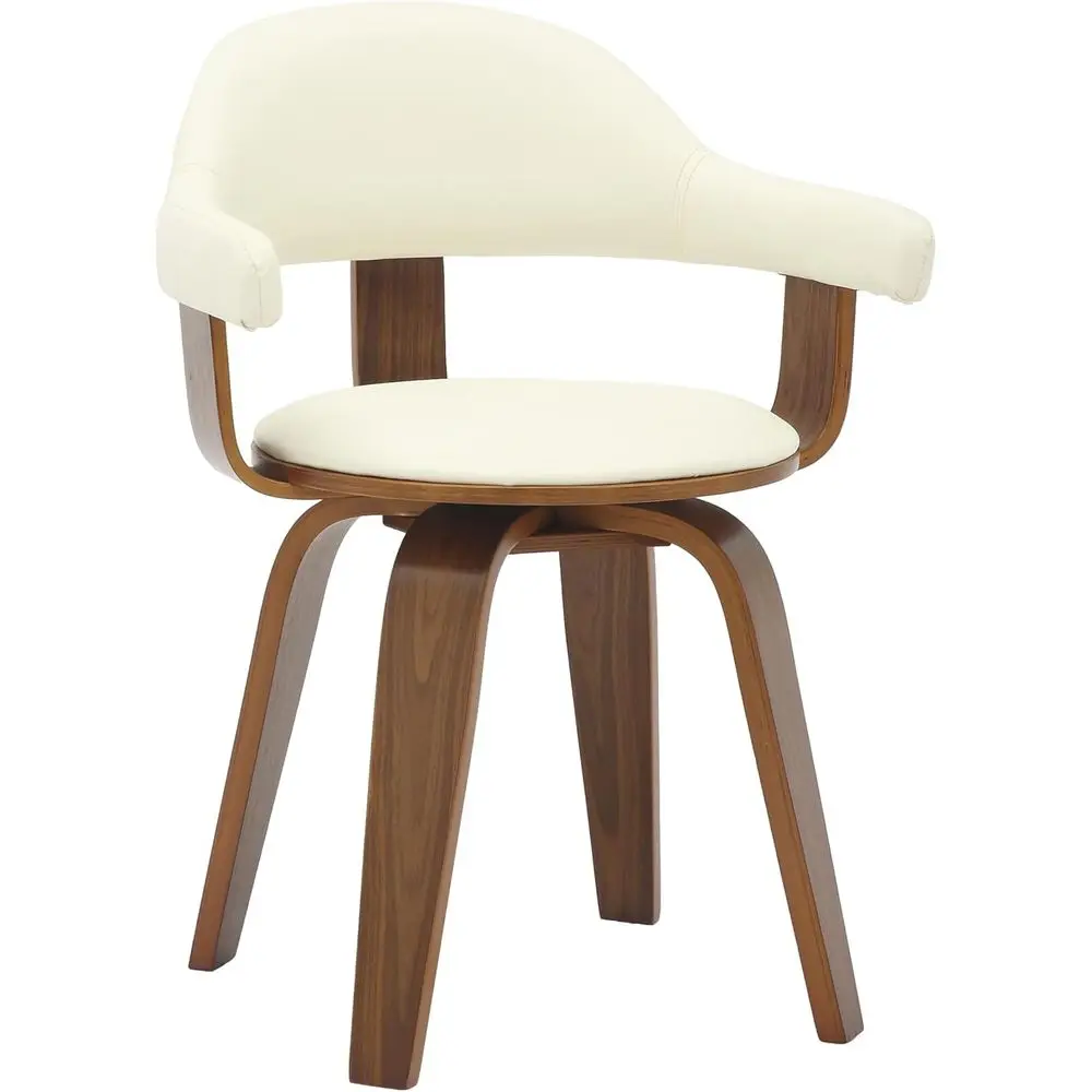 White Leather Swivel Dining Chair with Open Back and Armrests for Home, Kitchen, Dining & Living Rooms
White Leather Swivel Dining Chair with Open Back and Armrests for Home, Kitchen, Dining & Living Rooms