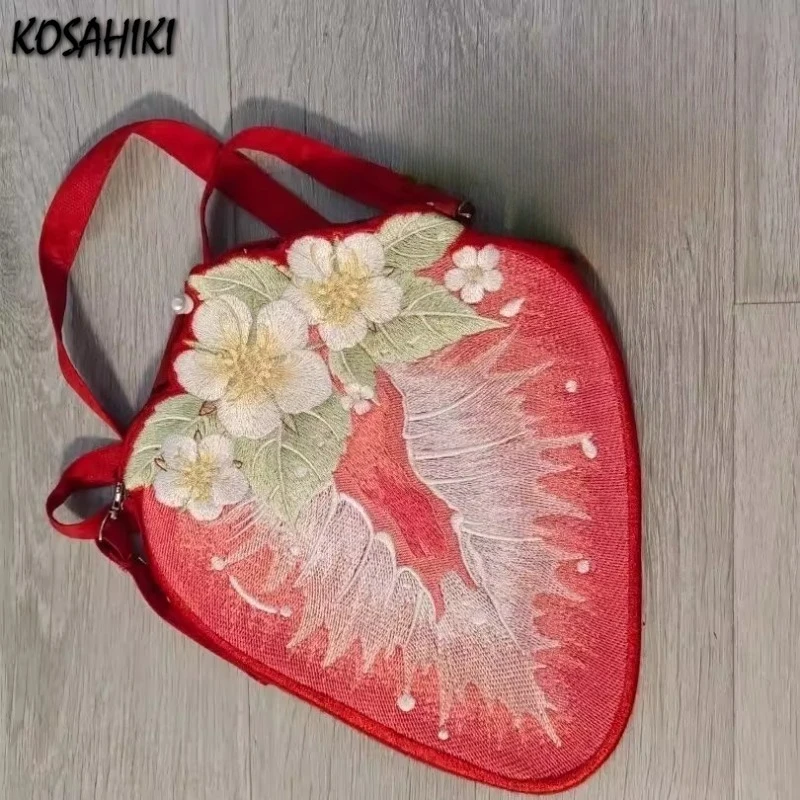 2025 New Strawberry Vintage Flower Embroidery Shoulder Bag Kawaii Cute Girls Crossbody Bags Y2k Aesthetic Women Fashion Handbags
2025 New Strawberry Vintage Flower Embroidery Shoulder Bag Kawaii Cute Girls Crossbody Bags Y2k Aesthetic Women Fashion Handbags