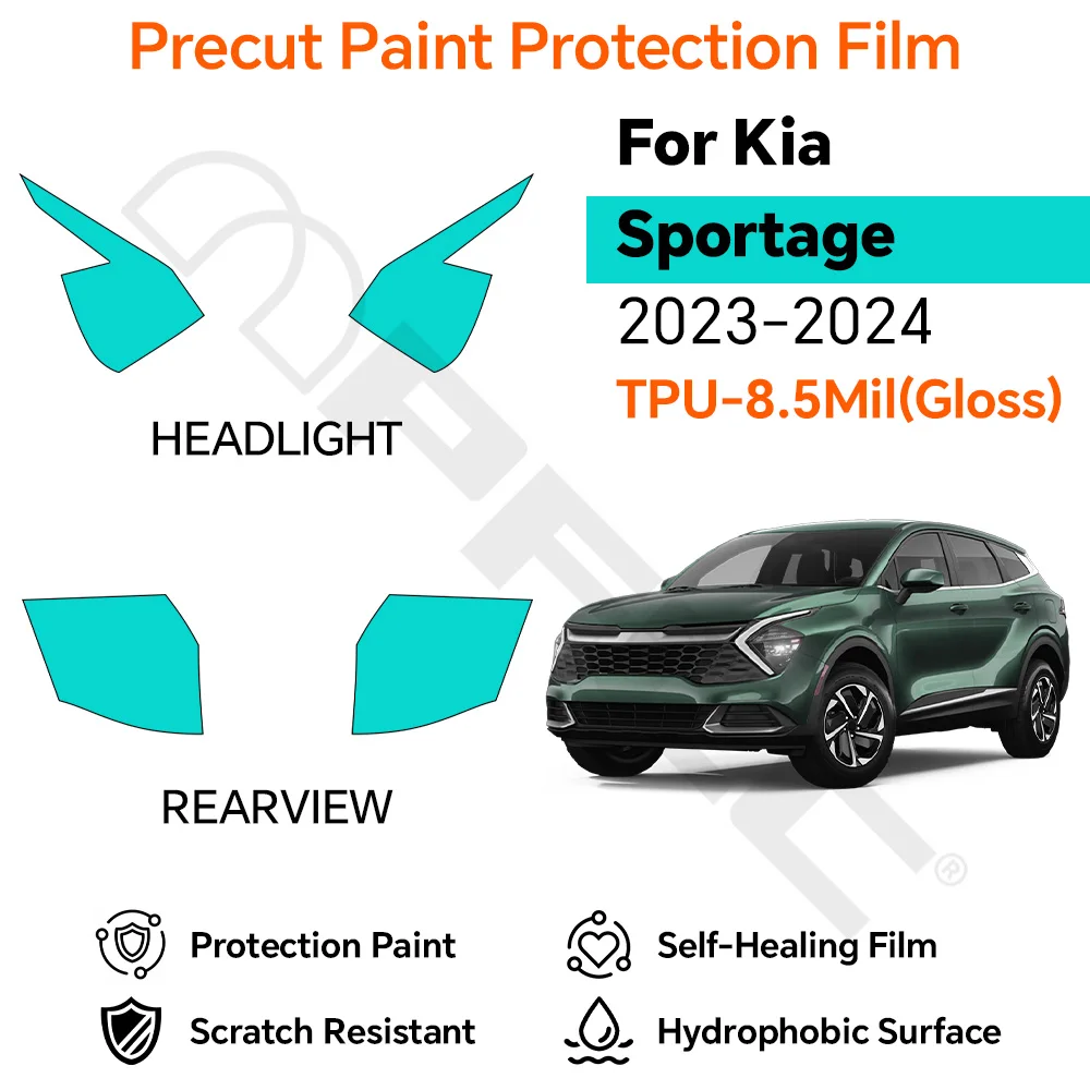 8.5mil For KIA Sportage 2023 2024 Headlight Protective Film Precut Clear TPU Headlight Wrap Anti-Scratch UV-Resistant Film
8.5mil For KIA Sportage 2023 2024 Headlight Protective Film Precut Clear TPU Headlight Wrap Anti-Scratch UV-Resistant Film