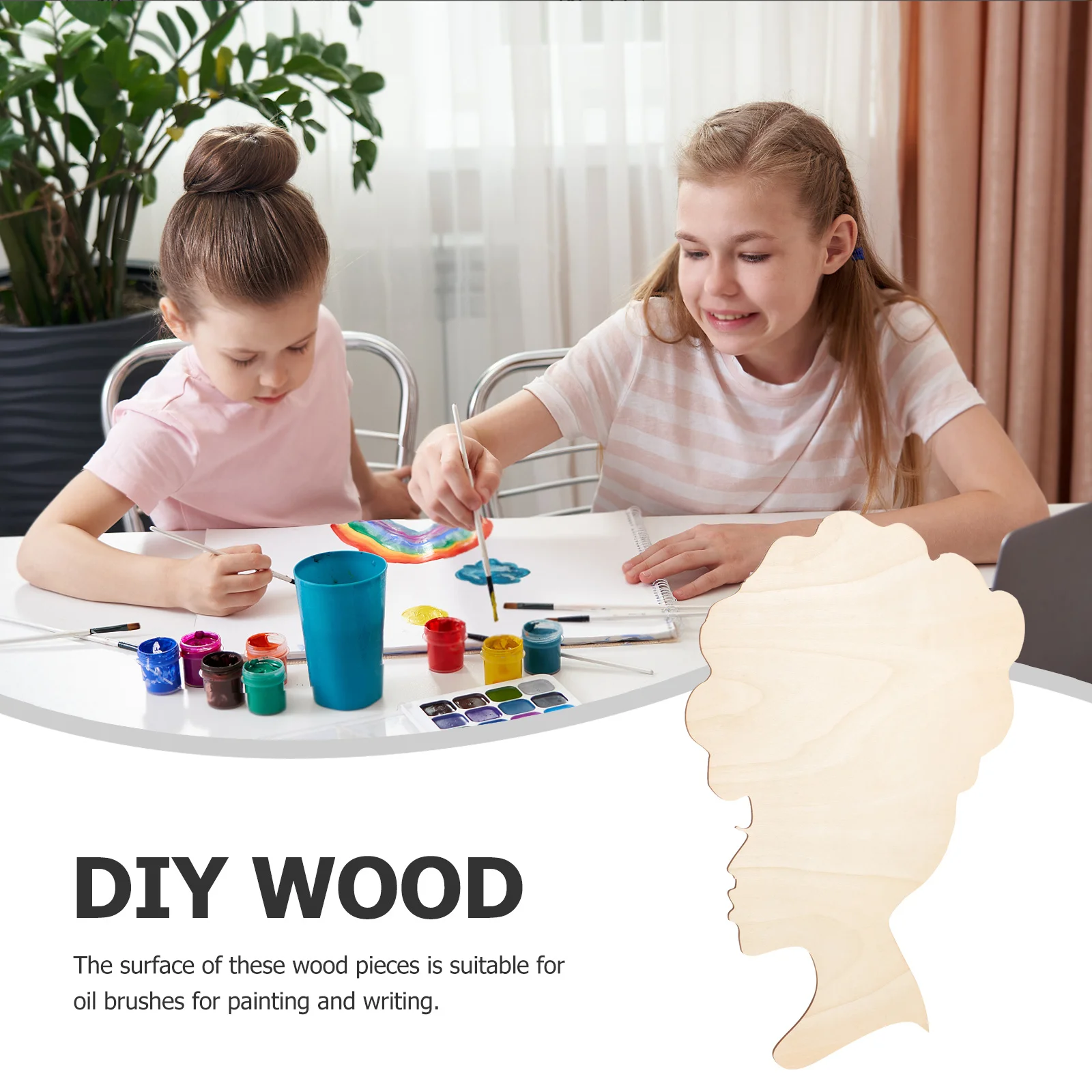 Wood Head Cutout Craft DIY Unpainted Wooden Slices for Painting Wall Decorations Holiday Wedding Crafts Natural Wood Plaques
Wood Head Cutout Craft DIY Unpainted Wooden Slices for Painting Wall Decorations Holiday Wedding Crafts Natural Wood Plaques