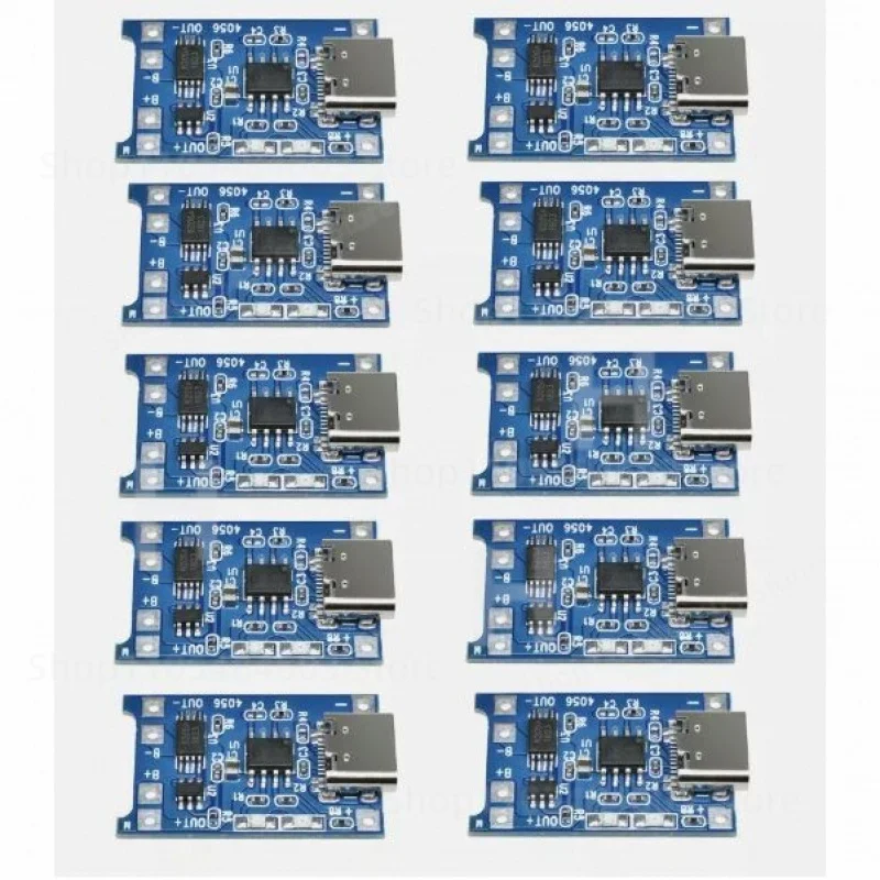 10 Pcs TP4056 5V 1A Type-C USB 18650 Li-ion battery Charger & Protect
10 Pcs TP4056 5V 1A Type-C USB 18650 Li-ion battery Charger & Protect