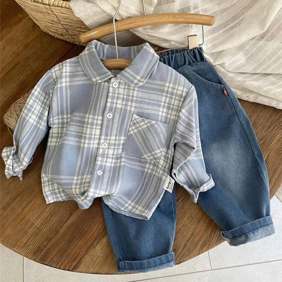 Осенняя одежда для маленьких мальчиков, клетчатая рубашка с длинными рукавами для малышей + штаны, детские костюмы из 2 предметов, комплект детской одежды, детская одежда для детей 0-4 лет
Осенняя одежда для маленьких мальчиков, клетчатая рубашка с длинными рукавами для малышей + штаны, детские костюмы из 2 предметов, комплект детской одежды, детская одежда для детей 0-4 лет
