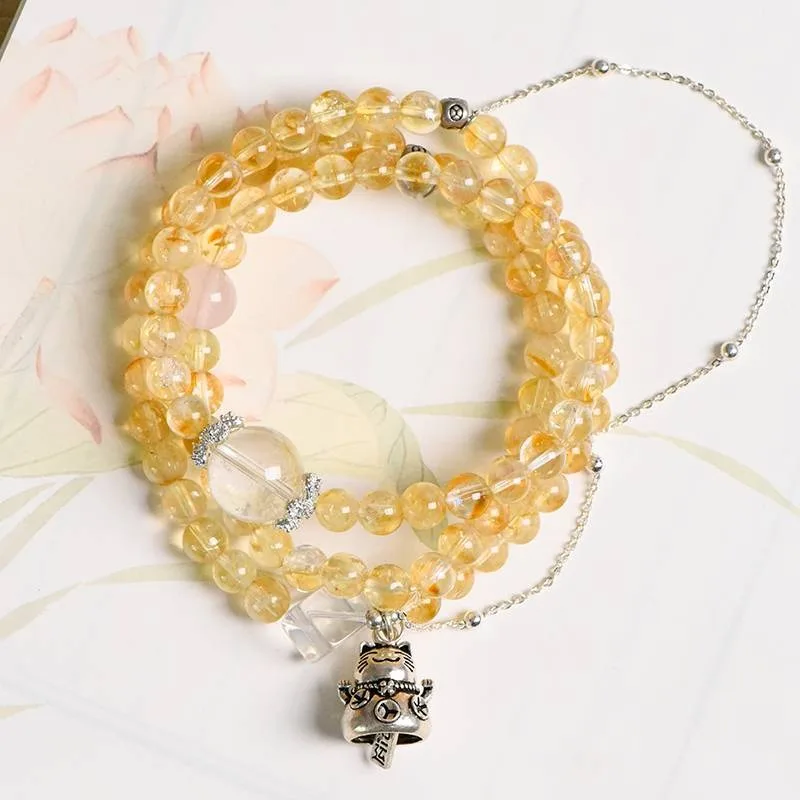 Handmade Citrine Triple Loop Wealth Bracelet - Exquisite Fashion Jewelry for Women
Handmade Citrine Triple Loop Wealth Bracelet - Exquisite Fashion Jewelry for Women