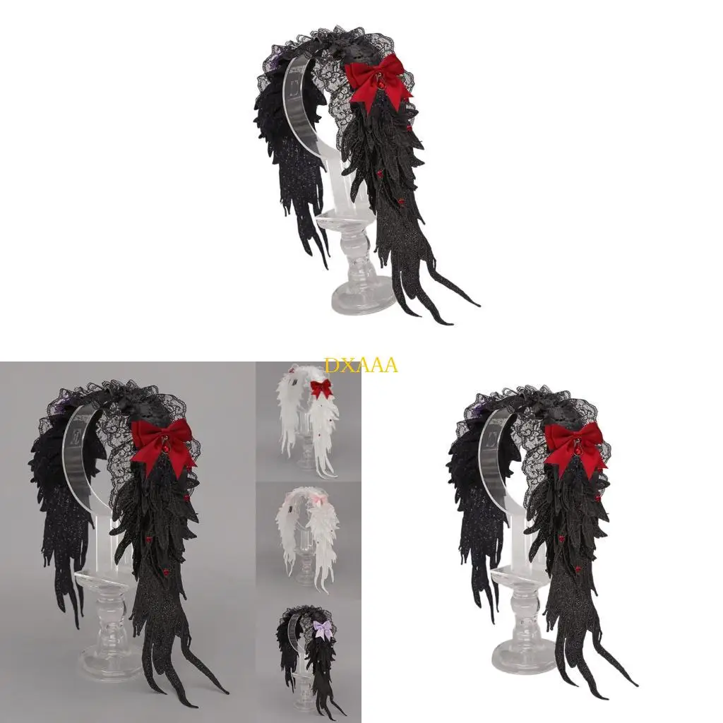 DXAA Gothic Hairband with Punk Lace And Angel Wing Bowknot Adjustable Hairband For Women Girl Costume Event Accessories
DXAA Gothic Hairband with Punk Lace And Angel Wing Bowknot Adjustable Hairband For Women Girl Costume Event Accessories