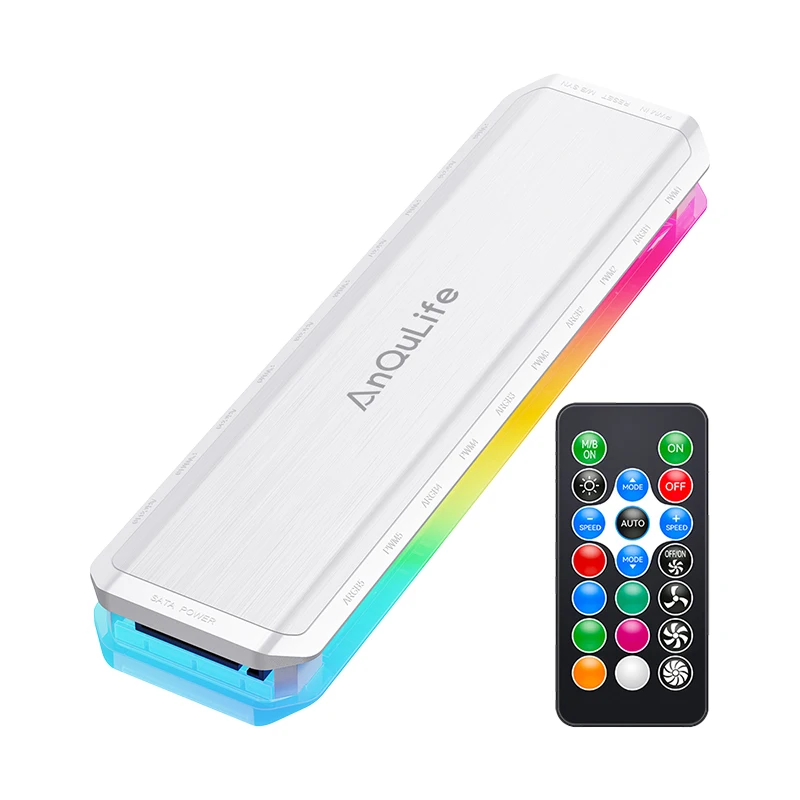 ARGB PWM Fan Hub Adapter With ARGB Controller 1To10 Port