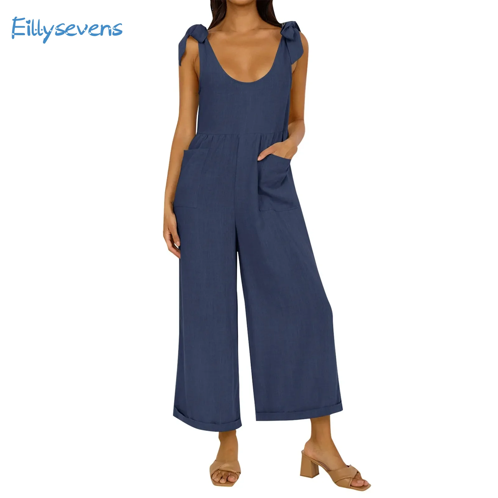 Women Tank Jumpsuits Summer Casual Solid Sleeveless Loose Wide Leg Jumpsuits With Pockets Daily Commute Simple All-Match Rompers
Women Tank Jumpsuits Summer Casual Solid Sleeveless Loose Wide Leg Jumpsuits With Pockets Daily Commute Simple All-Match Rompers