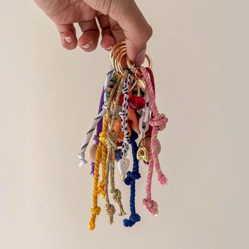 New Niche Highend Elegant Versatile Colorful Rope Chain Series Stylish Bag Charm Chain Keychain For Women Jewelry Gift
New Niche Highend Elegant Versatile Colorful Rope Chain Series Stylish Bag Charm Chain Keychain For Women Jewelry Gift