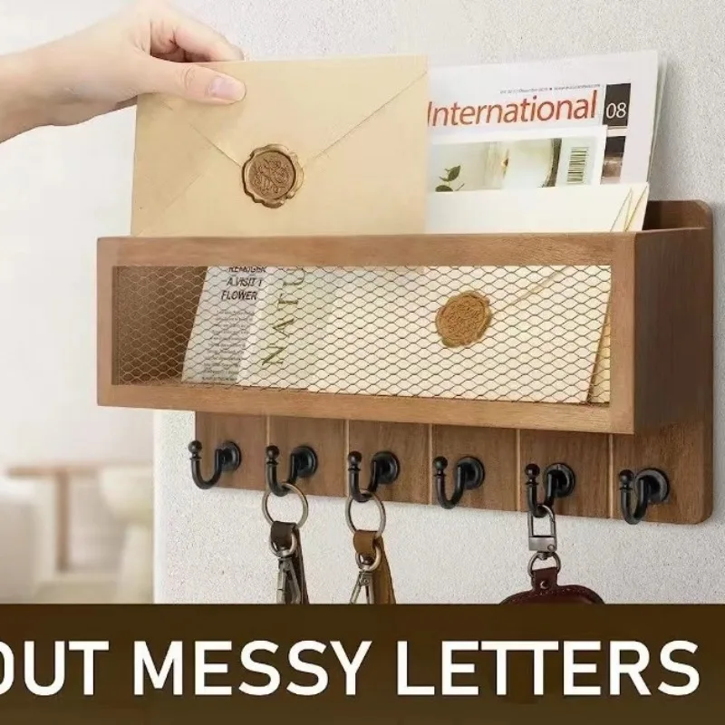 Wooden Key Rack Wall Mounted Living Room Key Rack Wooden Porch Key Storage Mail Rack
Wooden Key Rack Wall Mounted Living Room Key Rack Wooden Porch Key Storage Mail Rack