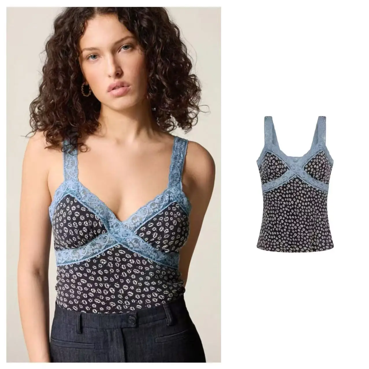 Floral Lace Patchwork Crop Top Sweet Style Slim Fit Synthetic Fiber 25-29 Years Old Women's Single Piece Chinese Made
Floral Lace Patchwork Crop Top Sweet Style Slim Fit Synthetic Fiber 25-29 Years Old Women's Single Piece Chinese Made