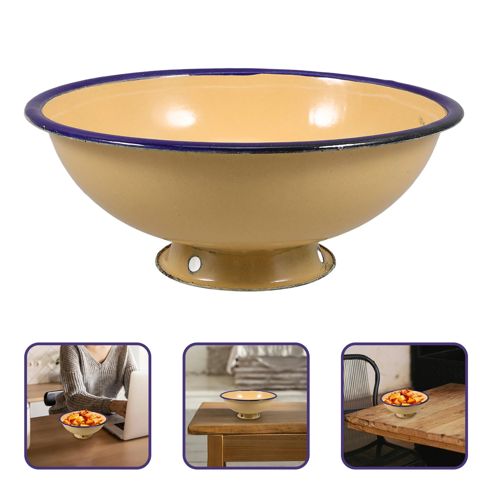 2Pcs Vintage Enamel Bowl Large Capacity Deep Food Container Salad Mixing Soup Serving Kitchenware Vintage Enamel Bowl
2Pcs Vintage Enamel Bowl Large Capacity Deep Food Container Salad Mixing Soup Serving Kitchenware Vintage Enamel Bowl