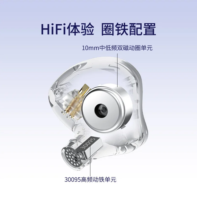 Gk Gst Hifi Wired In Ear Earphones 10Mm Dual Magnet Dynamic Driver Balanced Armature Hybrid Transparent For Audiophile Music
Gk Gst Hifi Wired In Ear Earphones 10Mm Dual Magnet Dynamic Driver Balanced Armature Hybrid Transparent For Audiophile Music