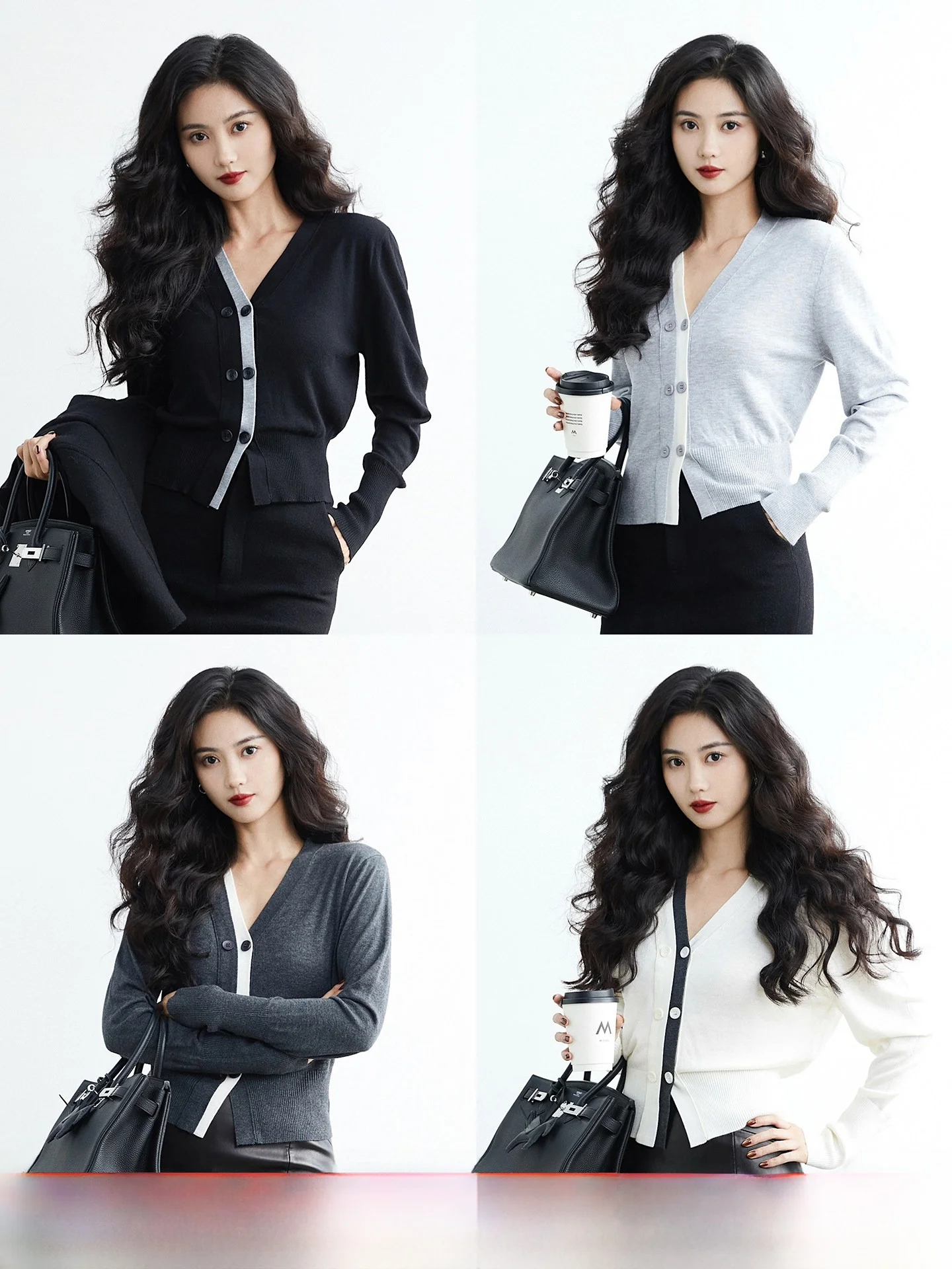 TAIYANG OFFICE V-Ne Spliced Knitted Cardigan Women's Winter Slim Fit Casual ort Sve Long Sve Base Top
TAIYANG OFFICE V-Ne Spliced Knitted Cardigan Women's Winter Slim Fit Casual ort Sve Long Sve Base Top