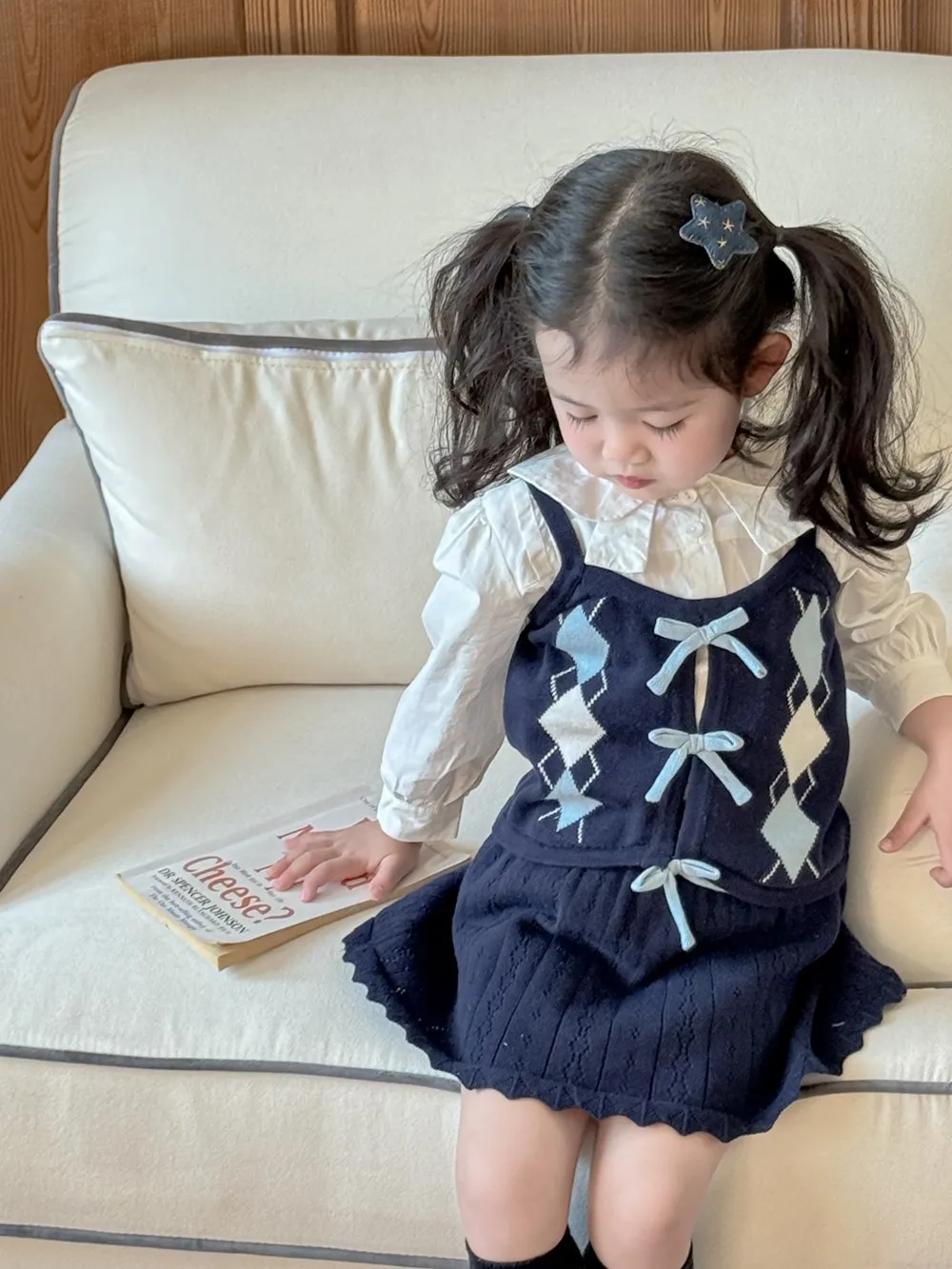 baby girl clothes kids tops College style diamond pattern Knitted camisole sweater top
baby girl clothes kids tops College style diamond pattern Knitted camisole sweater top