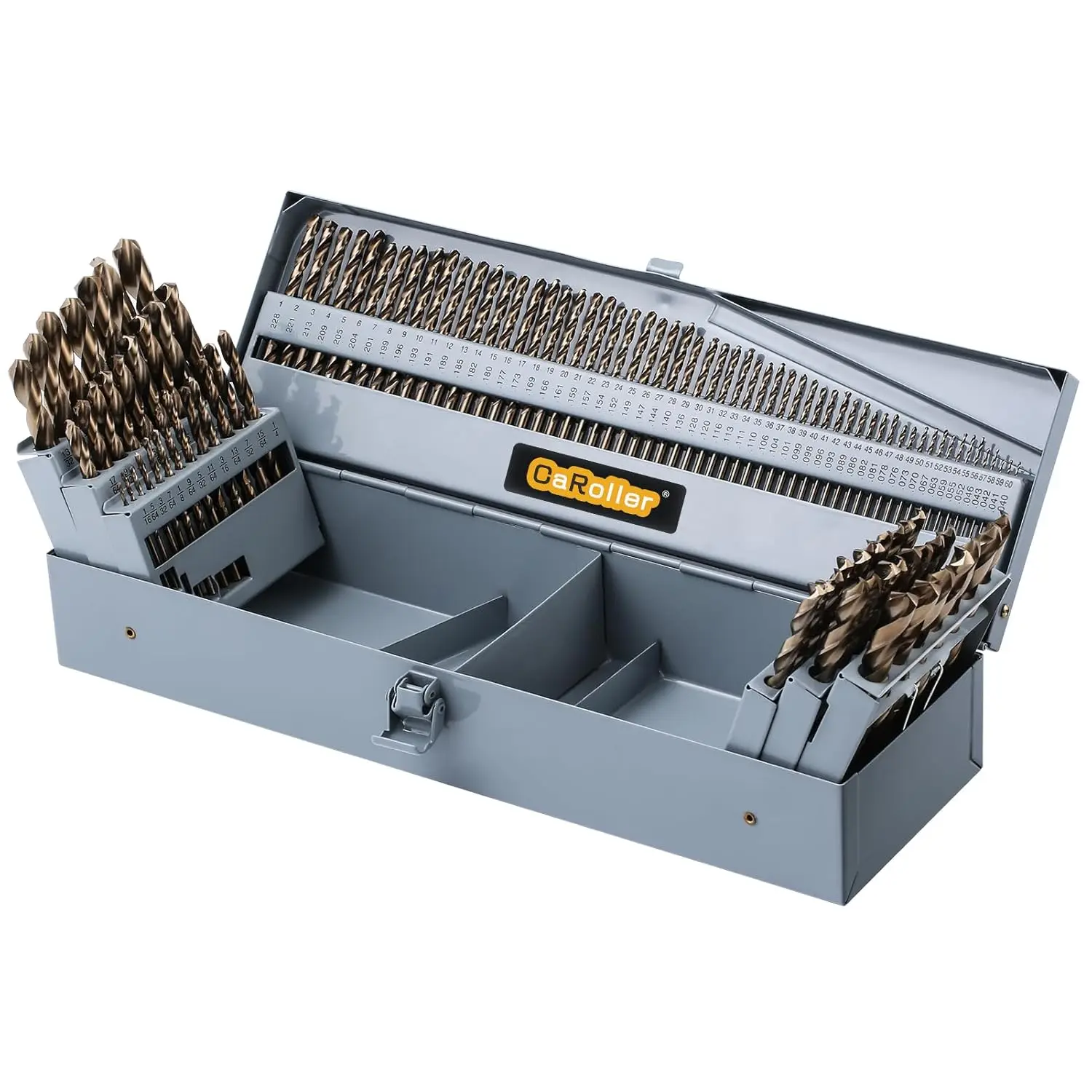 115-Piece Cobalt Drill Bit Set for Hardened Steel, Wood, Plastic & Metal with Storage Box
115-Piece Cobalt Drill Bit Set for Hardened Steel, Wood, Plastic & Metal with Storage Box