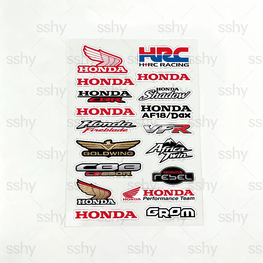 FOR HONDA HRC H WING Motorcycle Reflective Stickers Waterproof Decals for Helmet Scooter Fuel Tank Toolbox Racing
FOR HONDA HRC H WING Motorcycle Reflective Stickers Waterproof Decals for Helmet Scooter Fuel Tank Toolbox Racing