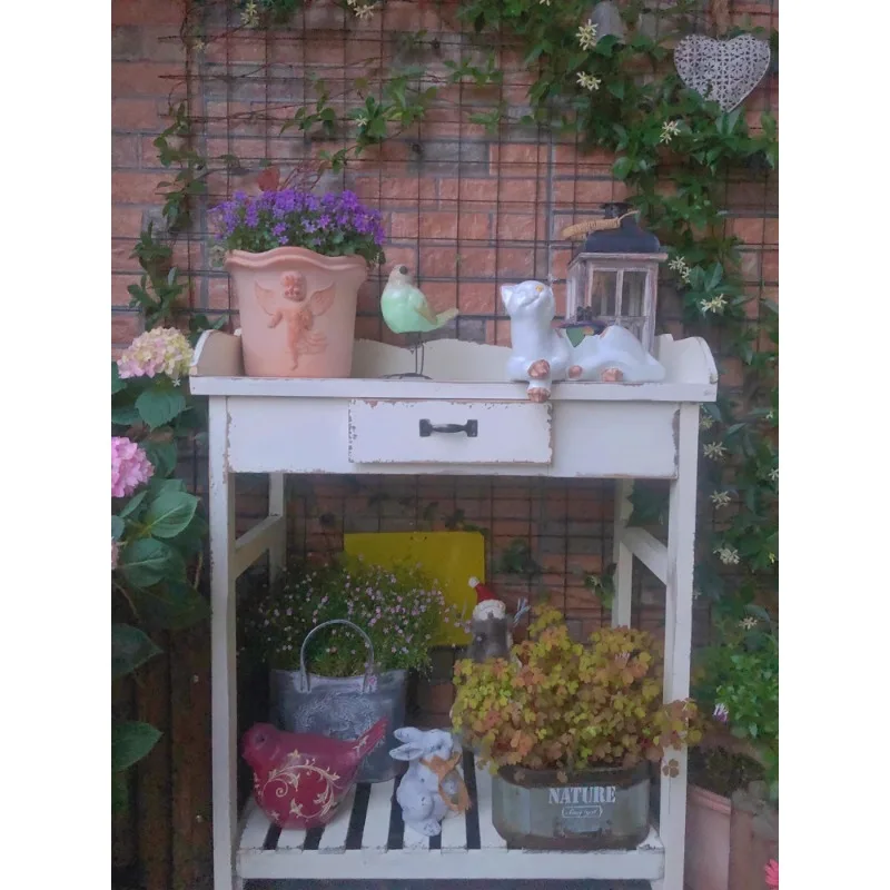 American rural solid wood flower stand storage entrance table, tool storage garden groceries, store decoration props ornament
American rural solid wood flower stand storage entrance table, tool storage garden groceries, store decoration props ornament
