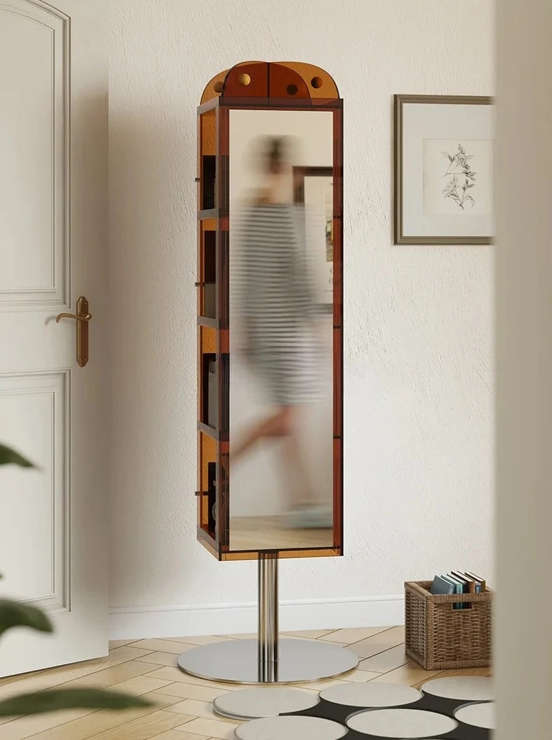 Floor-Mounted Rotation Mirror Full-Length Mirror Storage Magazine Cabinet Bookcase Locker Modern Minimalist
Floor-Mounted Rotation Mirror Full-Length Mirror Storage Magazine Cabinet Bookcase Locker Modern Minimalist