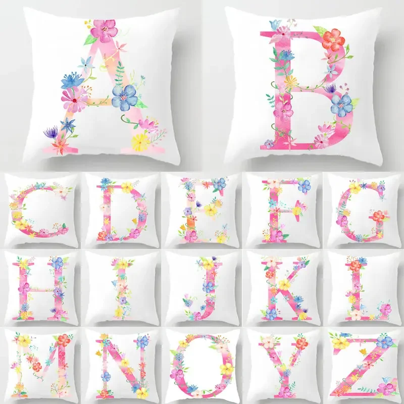 Flower Letter Alphabet Decorative Cushion Cover Pillow Pillowcase Polyester 45*45 Throw Pillows Home Decor Pillowcover 40842
Flower Letter Alphabet Decorative Cushion Cover Pillow Pillowcase Polyester 45*45 Throw Pillows Home Decor Pillowcover 40842