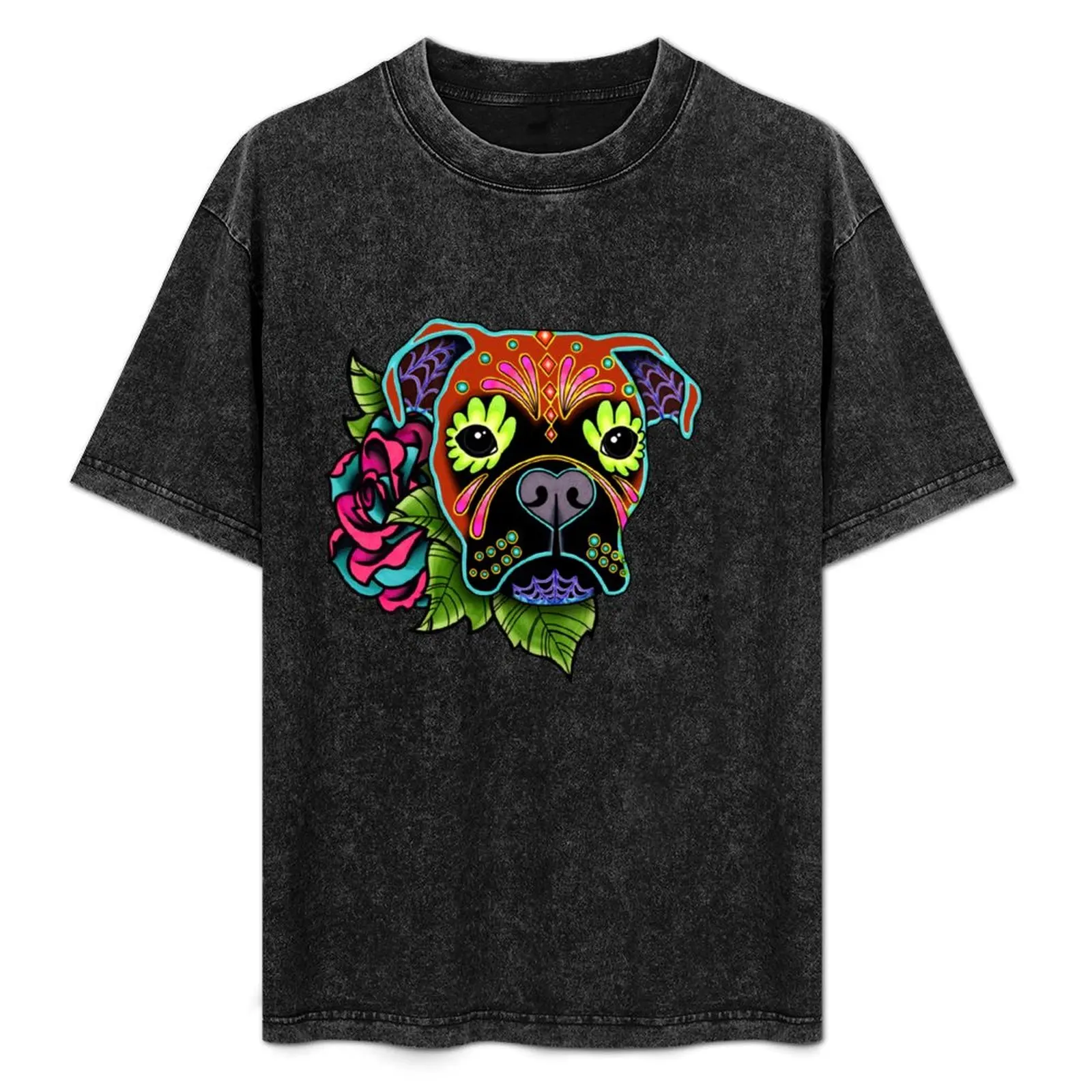 Boxer in Fawn - Day of the Dead Sugar Skull Dog T-Shirt Big and Tall Crew Neck Tee
Boxer in Fawn - Day of the Dead Sugar Skull Dog T-Shirt Big and Tall Crew Neck Tee