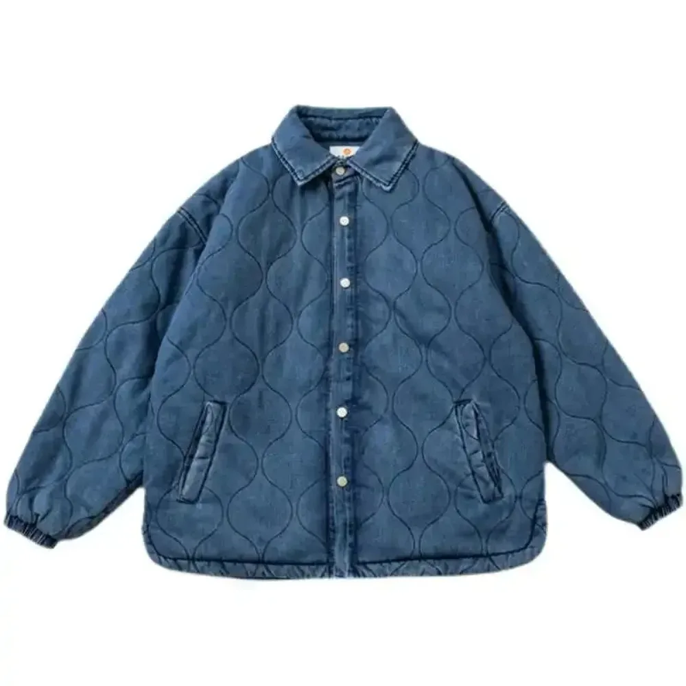Japanese Loose Washed Denim Stitching Cotton Thicken Coat for Men New Arrival
Japanese Loose Washed Denim Stitching Cotton Thicken Coat for Men New Arrival