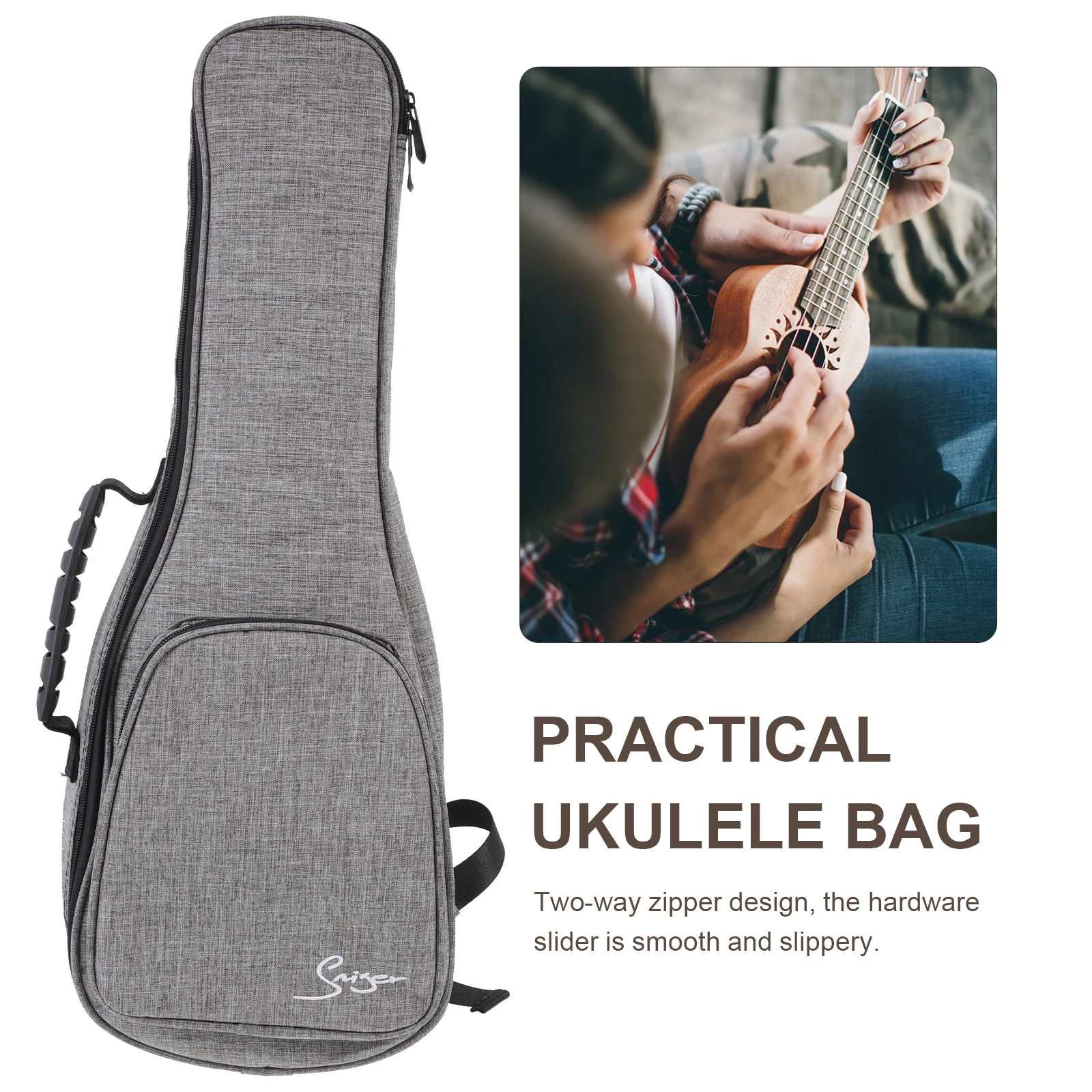 1Pcs Premium Linen and Velour Ukulele Bag Thickened Portable Carrying Pouch for Ukulele Storage with Front Pocket Grey
1Pcs Premium Linen and Velour Ukulele Bag Thickened Portable Carrying Pouch for Ukulele Storage with Front Pocket Grey