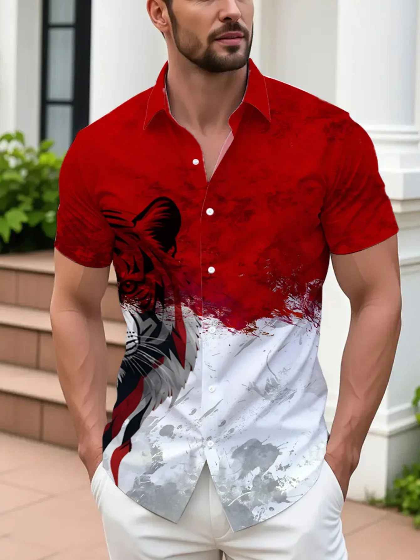 Summer High Street Fashion Men's Hawaiian Shirt Man Short Sleeve Loose Print Casual Beach Party Street Style Tops
Summer High Street Fashion Men's Hawaiian Shirt Man Short Sleeve Loose Print Casual Beach Party Street Style Tops