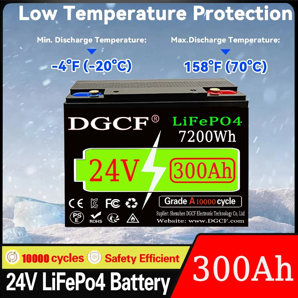24V LiFePO4 500Ah 32700 Battery Built-in BMS Rechargeable Lithium Iron Phosphate Solar Power System RV House Trolling Motor
24V LiFePO4 500Ah 32700 Battery Built-in BMS Rechargeable Lithium Iron Phosphate Solar Power System RV House Trolling Motor