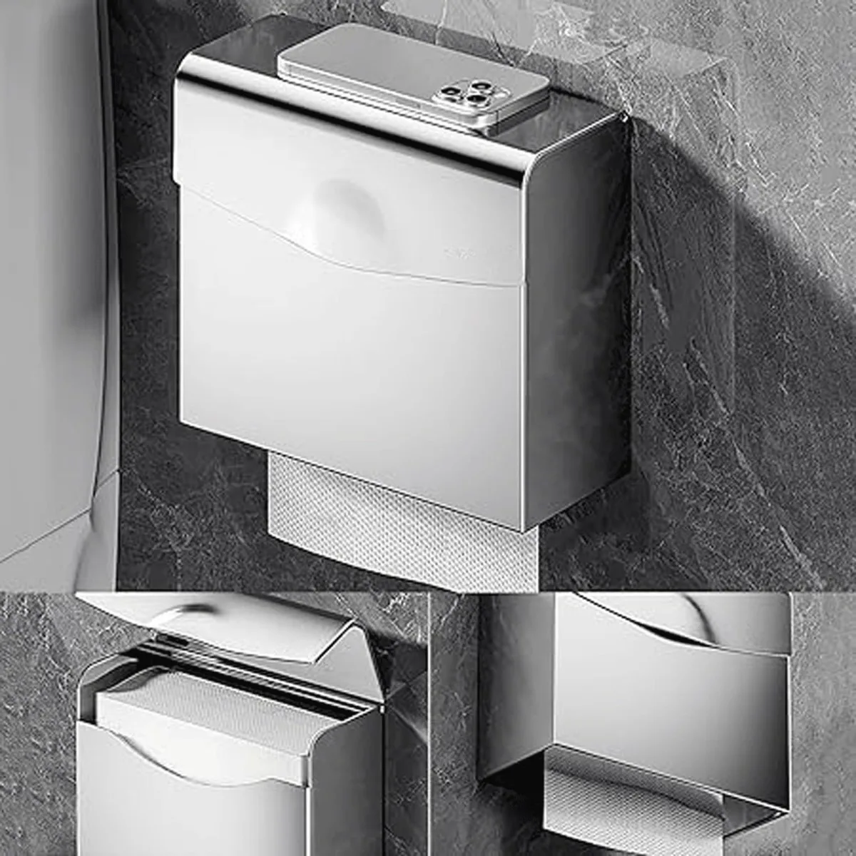 Adhesive Toilet Paper Holder Wall Mount Bathroom Organizer Waterproof Storage Box Punch Free Dispenser Space Saving Rack
Adhesive Toilet Paper Holder Wall Mount Bathroom Organizer Waterproof Storage Box Punch Free Dispenser Space Saving Rack