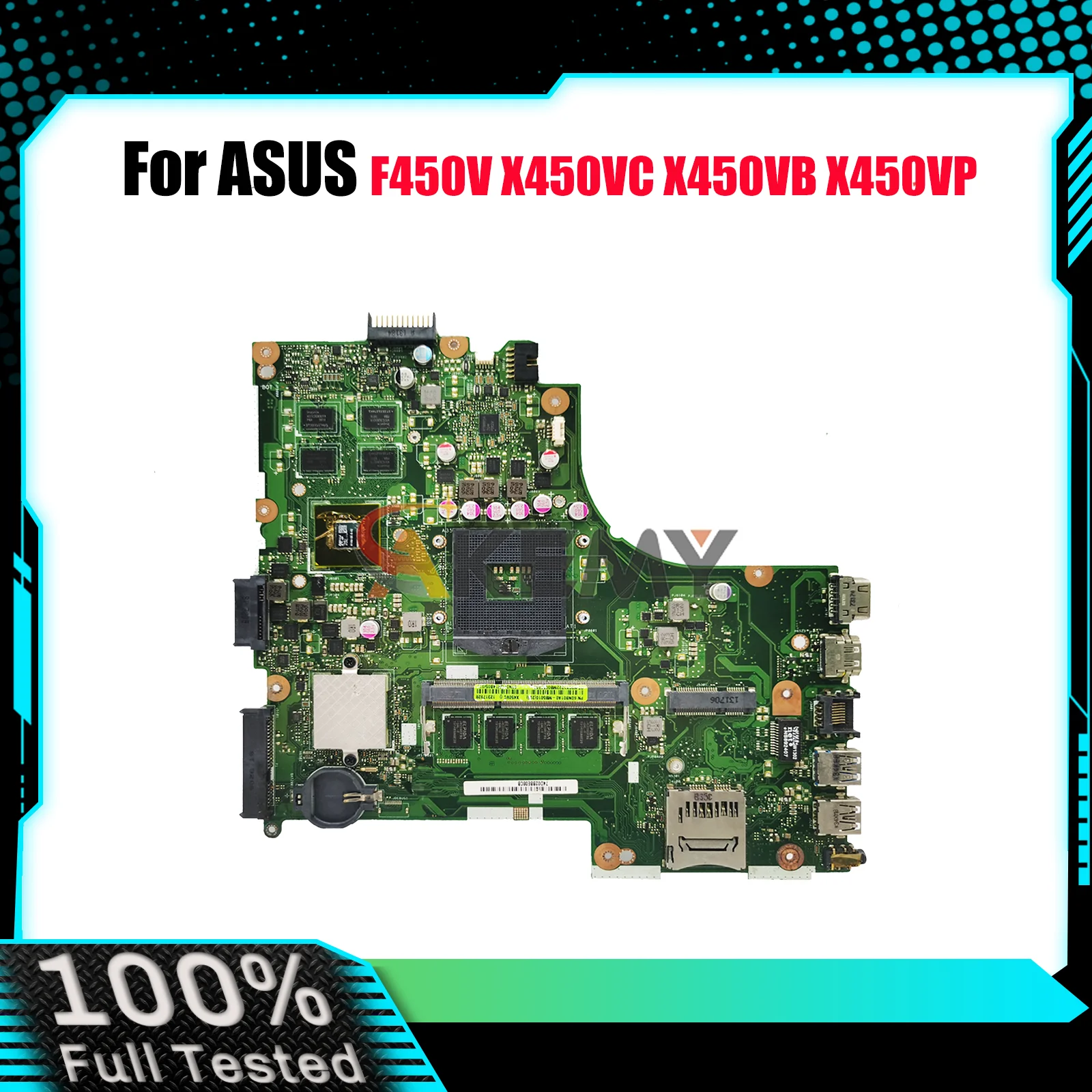 X450VC Laptop Motherboard For ASUS VivoBook A450V X450V X450VB X450VC F450V X450VP Notebook Mainboard W/ 100% tests OK fast ship
X450VC Laptop Motherboard For ASUS VivoBook A450V X450V X450VB X450VC F450V X450VP Notebook Mainboard W/ 100% tests OK fast ship