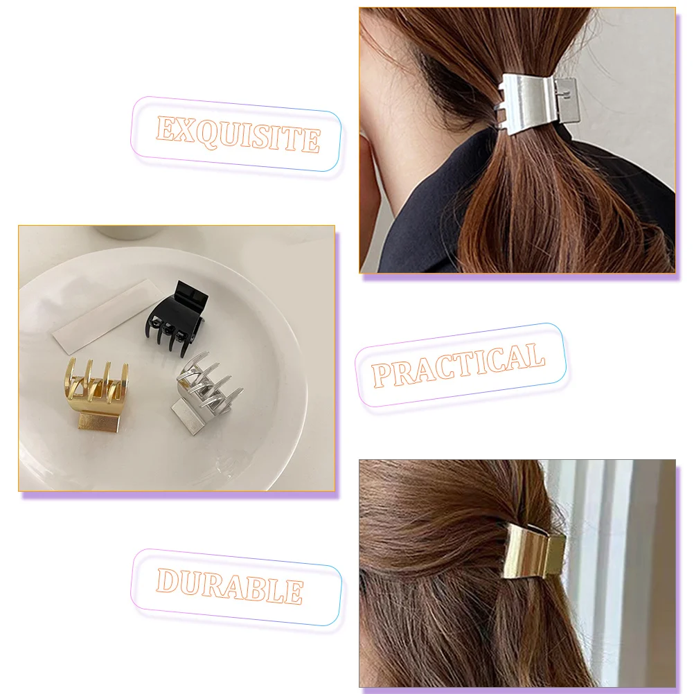 3Pcs Accessories Glossy Claw Clips For Thin Hair Metal Hair Claw Clips for Women Girls Black Silver Small Size
3Pcs Accessories Glossy Claw Clips For Thin Hair Metal Hair Claw Clips for Women Girls Black Silver Small Size
