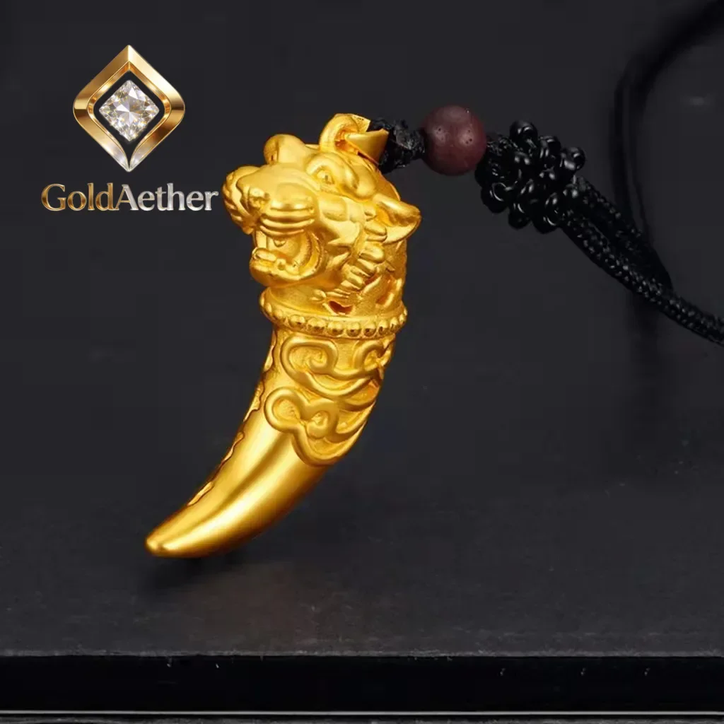 Золотой кулон GoldAether «Тигровый зуб» из золота 9999 пробы (24K), персонализированный и модный мужской кулон с тигровым зубом, придающий образу мощности
Золотой кулон GoldAether «Тигровый зуб» из золота 9999 пробы (24K), персонализированный и модный мужской кулон с тигровым зубом, придающий образу мощности