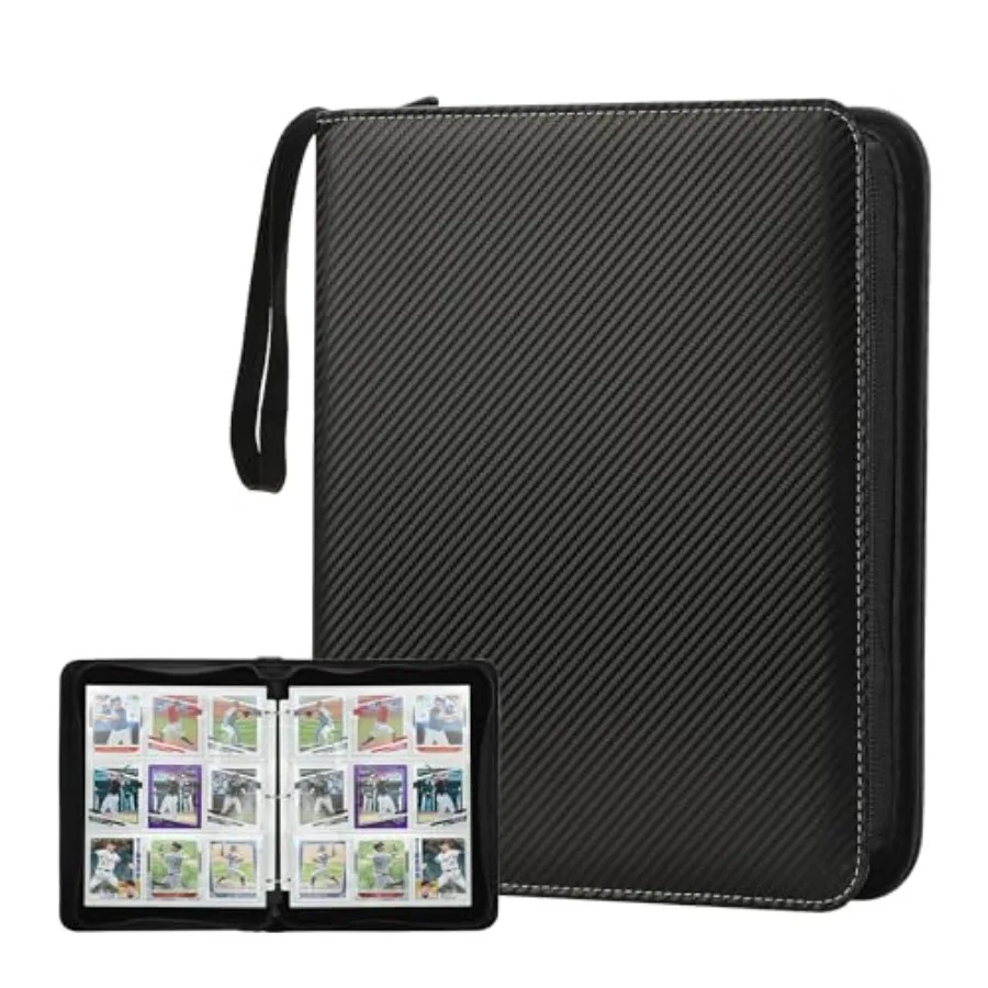 Trading Card Binder with Sleeves 9 Pocket Premium 720 Double Sided Pocket PU Card Collection Binder, Collectible Albums Card Fo
Trading Card Binder with Sleeves 9 Pocket Premium 720 Double Sided Pocket PU Card Collection Binder, Collectible Albums Card Fo