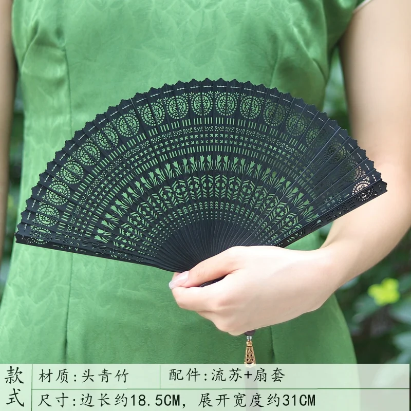 Full bamboo folding fan, Chinese style, compact dance fan, black summer portable folding fan, men's and women's hand fan
Full bamboo folding fan, Chinese style, compact dance fan, black summer portable folding fan, men's and women's hand fan