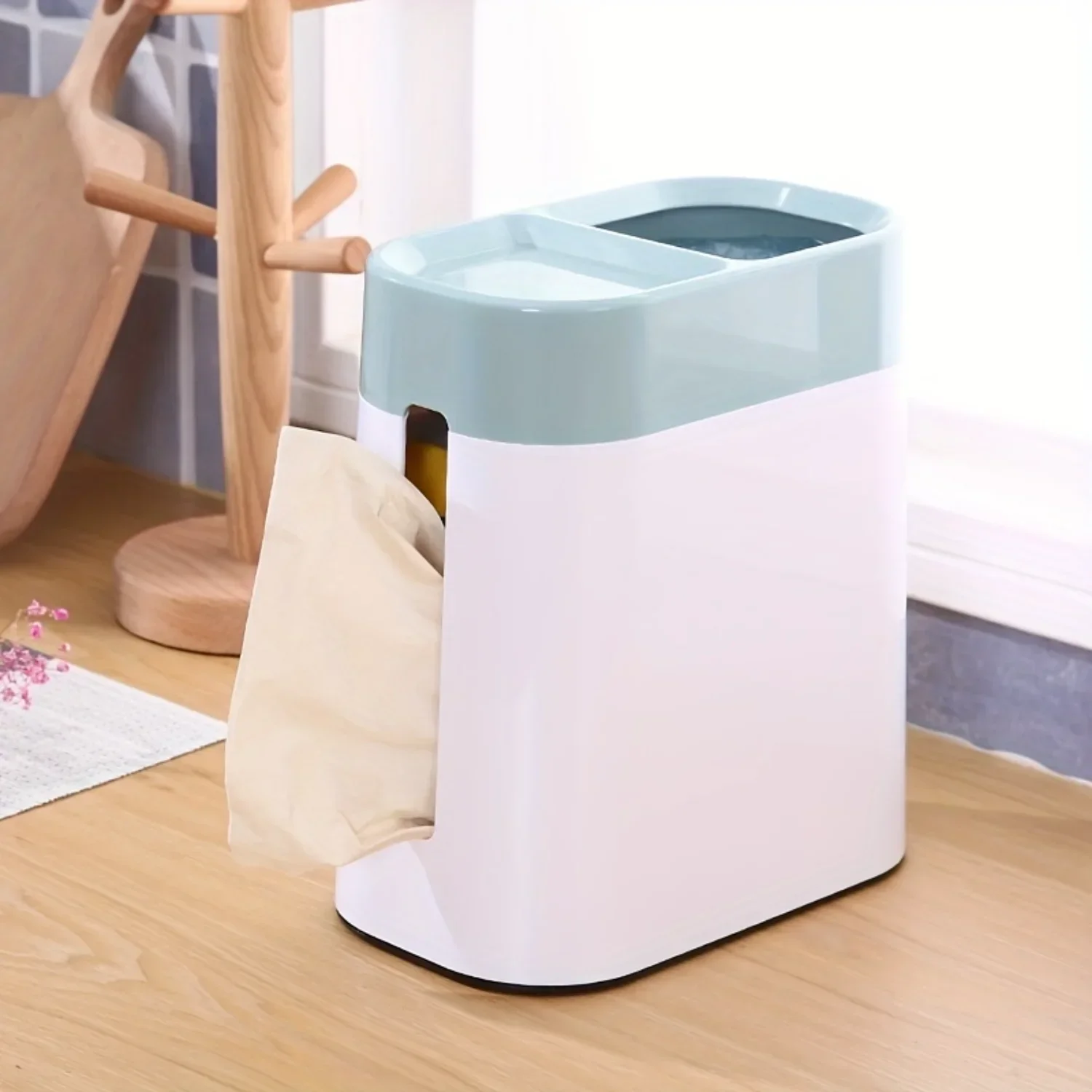 Creative Desktop Trash Can with Tissue Box - Modern Multifunctional Design for Living Room, Bedroom, Office
Creative Desktop Trash Can with Tissue Box - Modern Multifunctional Design for Living Room, Bedroom, Office