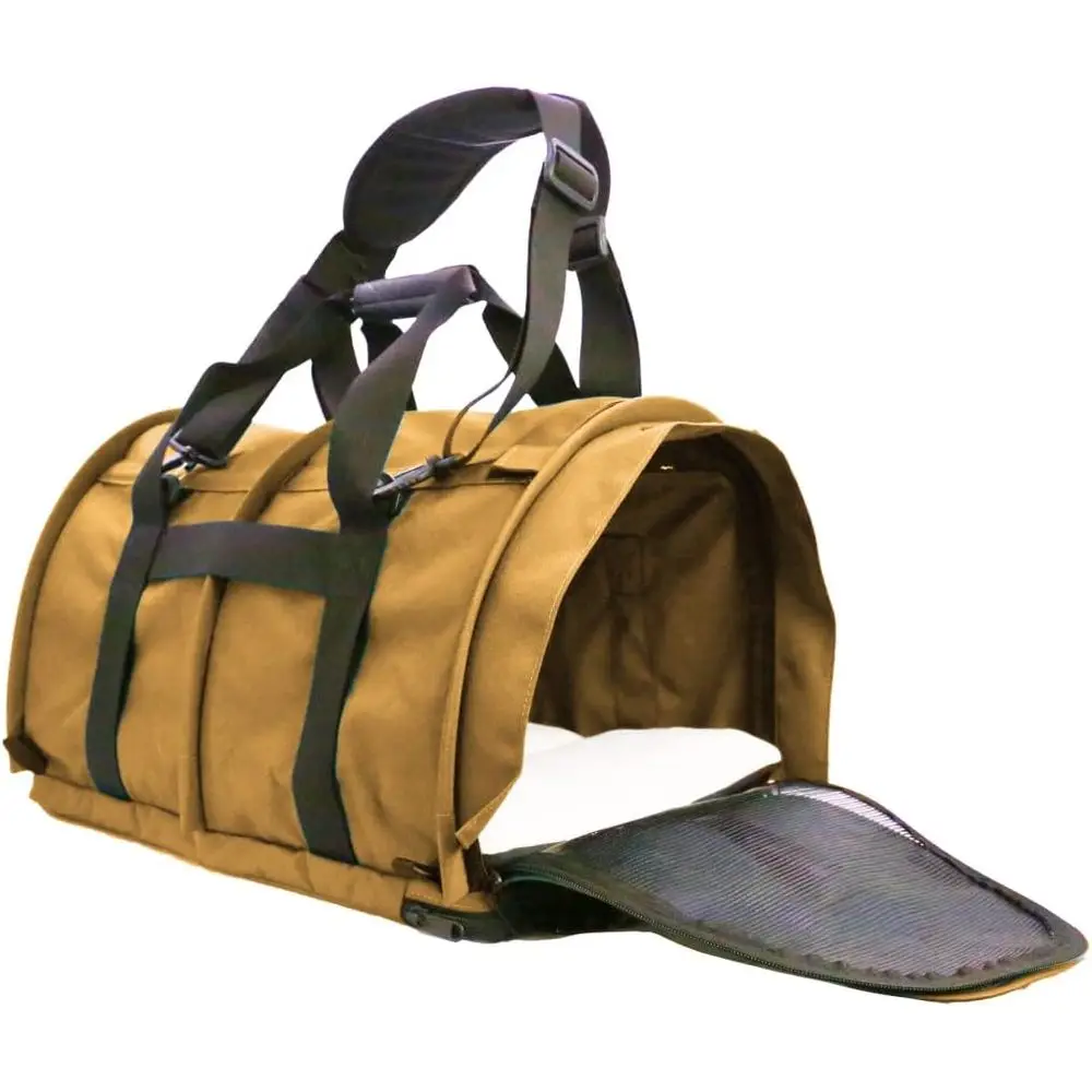 Large Pet Travel Carrier with Adjustable Height, Safety Clips, and Seatbelt for Cats and Dogs, Earth-Tone Brown, 20x16x12 inches
Large Pet Travel Carrier with Adjustable Height, Safety Clips, and Seatbelt for Cats and Dogs, Earth-Tone Brown, 20x16x12 inches