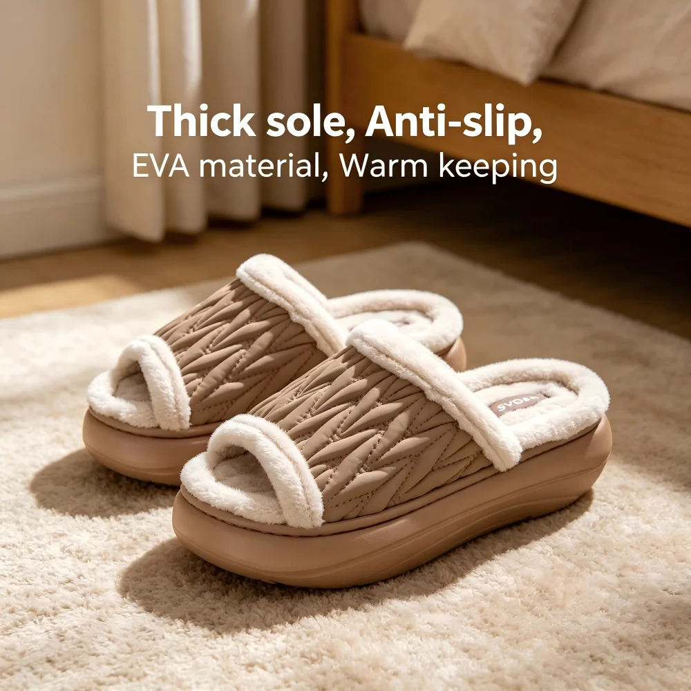 Unisex Color Block Fuzzy Fur Slippers EVA Thick Anti Slip Platform Sole Warm Soft Light Winter Indoor Outdoor Home Slides
Unisex Color Block Fuzzy Fur Slippers EVA Thick Anti Slip Platform Sole Warm Soft Light Winter Indoor Outdoor Home Slides