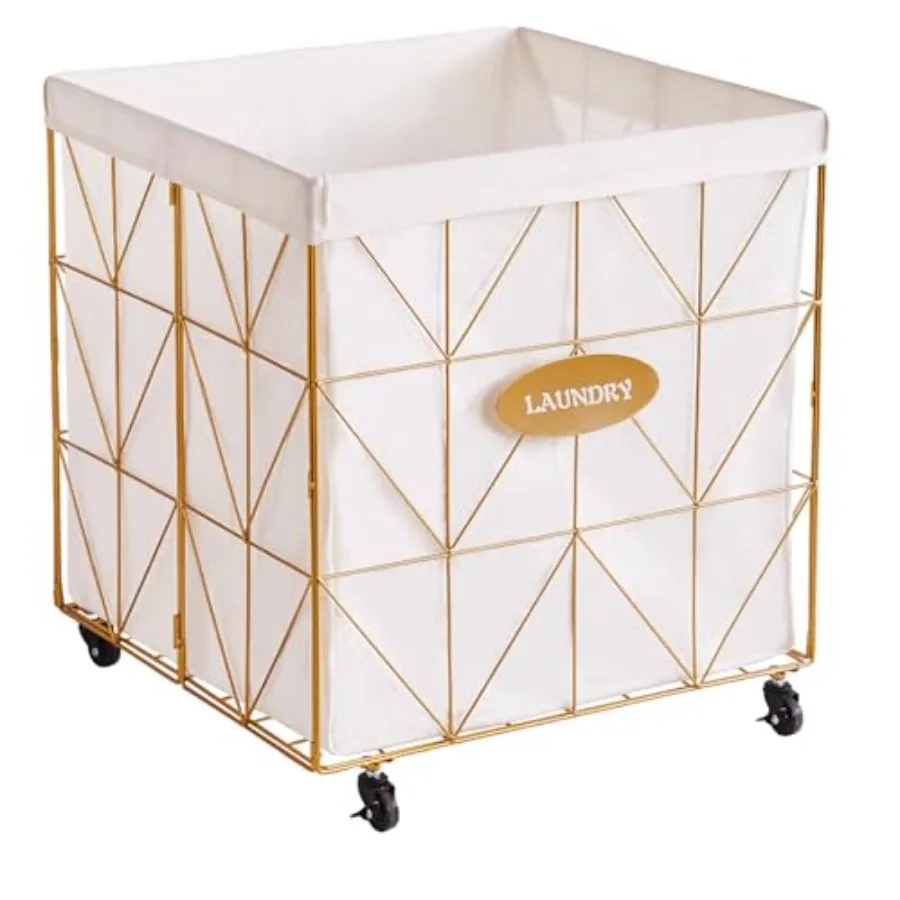 Laundry Hamper, Collapsible Laundry Basket Large Capacity Metal Laundry Hamper with Removable Liner, Rolling Wheels and Collaps
Laundry Hamper, Collapsible Laundry Basket Large Capacity Metal Laundry Hamper with Removable Liner, Rolling Wheels and Collaps