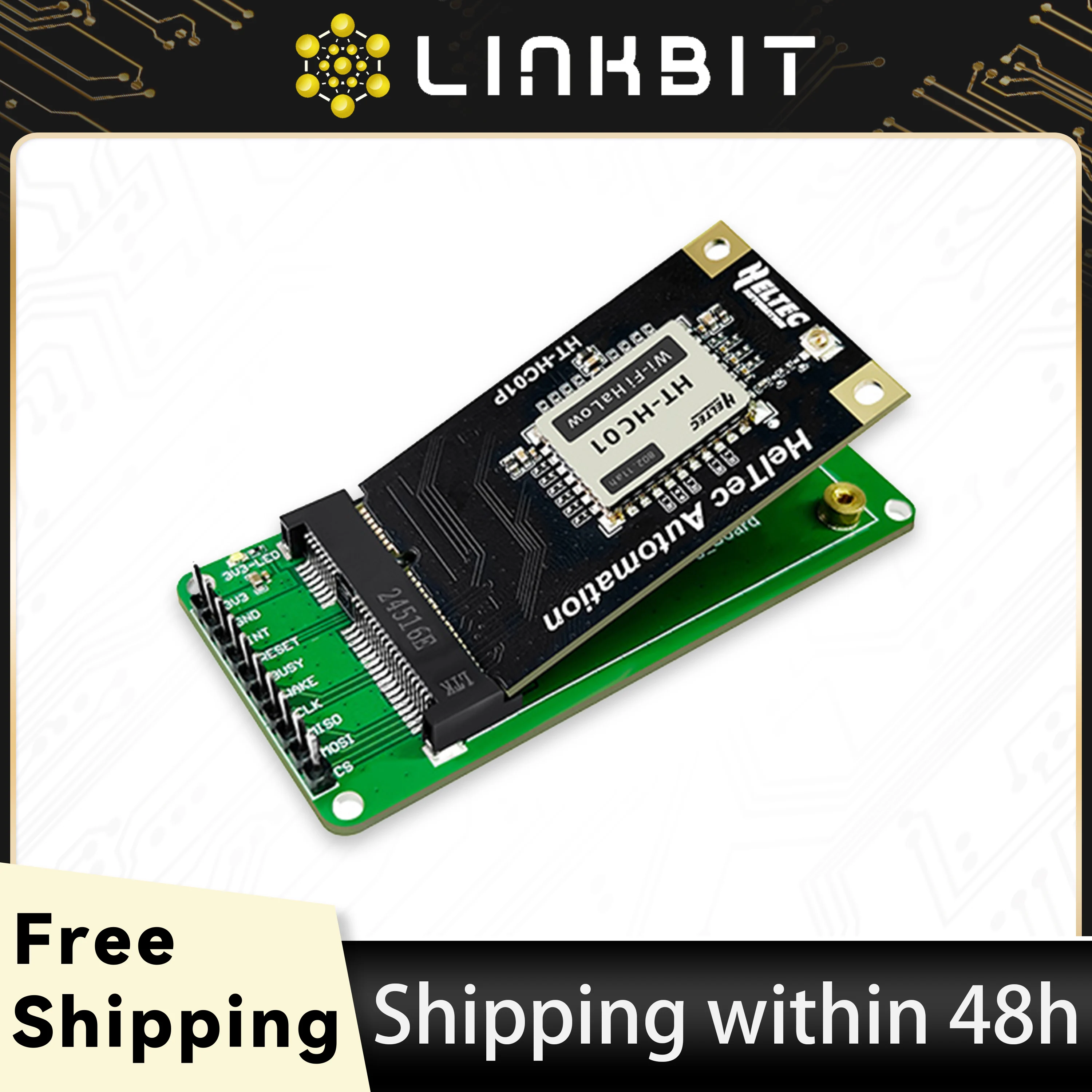 Heltec HT-HC01P WiFi HaLow Модуль Мини-интерфейс PCIe и плата отладки подходит для большинства сценариев IoT
Heltec HT-HC01P WiFi HaLow Модуль Мини-интерфейс PCIe и плата отладки подходит для большинства сценариев IoT