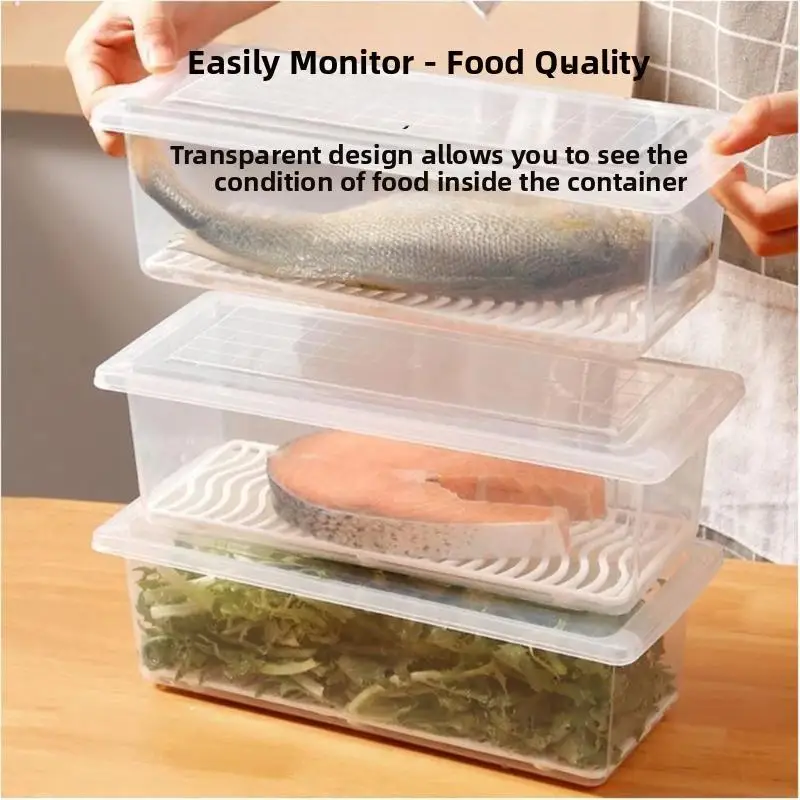 3/6PCS Refrigerator Food Storage Containers For Fruits Vegetables With Trays Safe PP Plastic
3/6PCS Refrigerator Food Storage Containers For Fruits Vegetables With Trays Safe PP Plastic