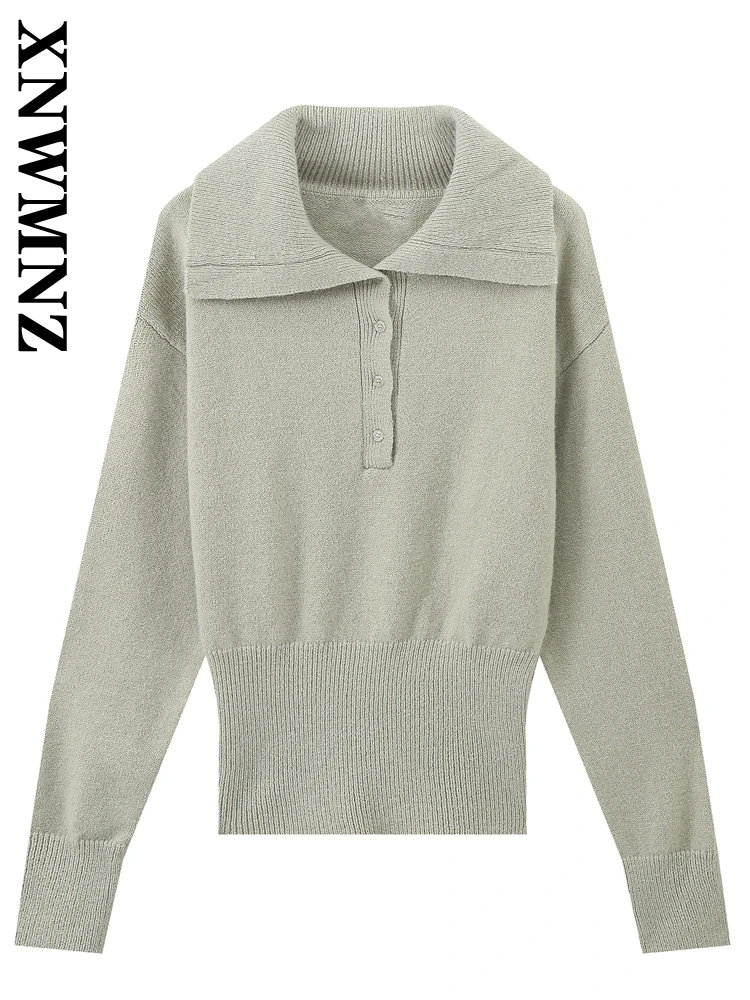 XNWMNZ 2024 New Autumn Woman's Casual Knit Button Solid Color Sweater Female Fashion Turn-down Collar Long Sleeve Top Jumper
XNWMNZ 2024 New Autumn Woman's Casual Knit Button Solid Color Sweater Female Fashion Turn-down Collar Long Sleeve Top Jumper