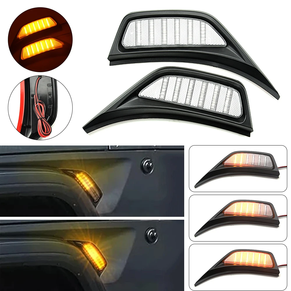 For Gladiator JT Truck2020-2022 LED Front Fender Side Marker Light Turn Signal Lamp For Jeep Wrangler JL 2018-2022
For Gladiator JT Truck2020-2022 LED Front Fender Side Marker Light Turn Signal Lamp For Jeep Wrangler JL 2018-2022
