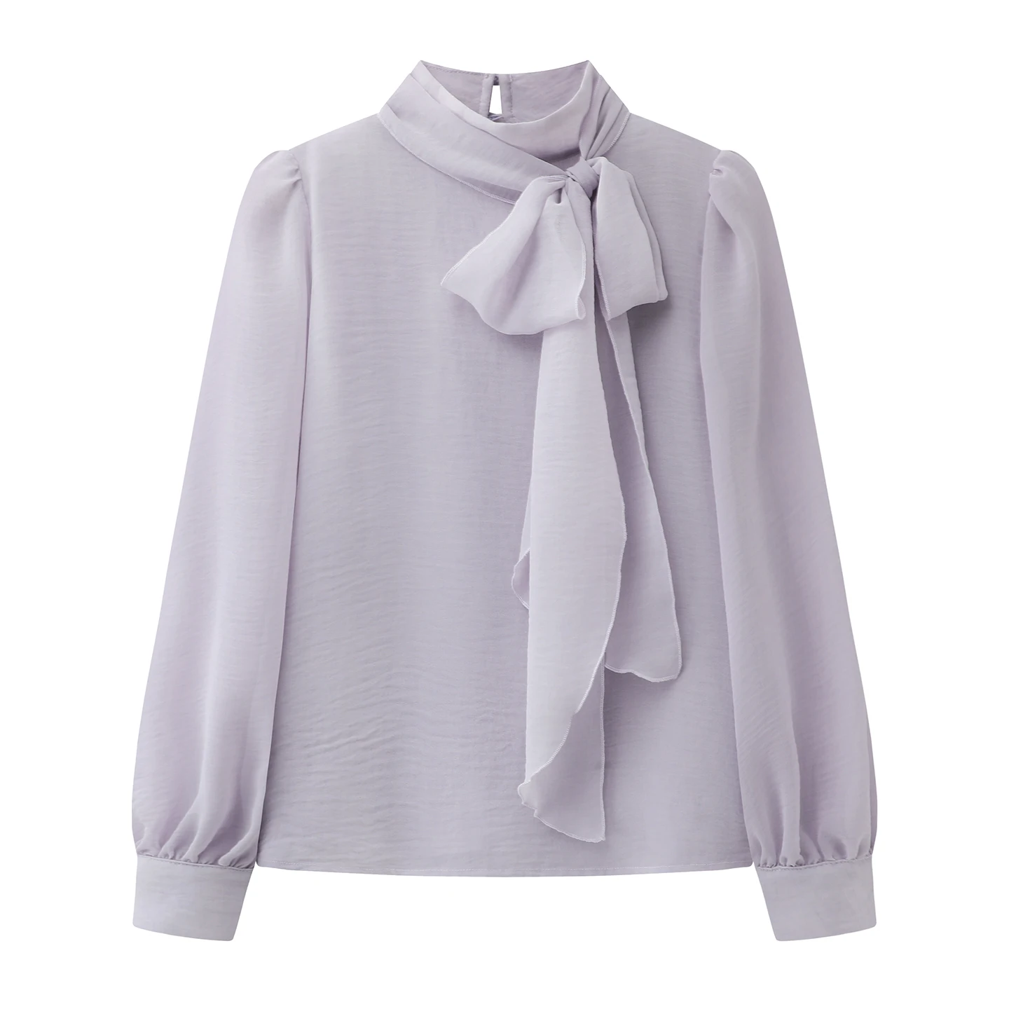Elegant Drapey Chiffon Shirt with Sash Design for Women Breathable Long Sleeve Stand Collar Zipper Closure Summer Commute Shirt
Elegant Drapey Chiffon Shirt with Sash Design for Women Breathable Long Sleeve Stand Collar Zipper Closure Summer Commute Shirt